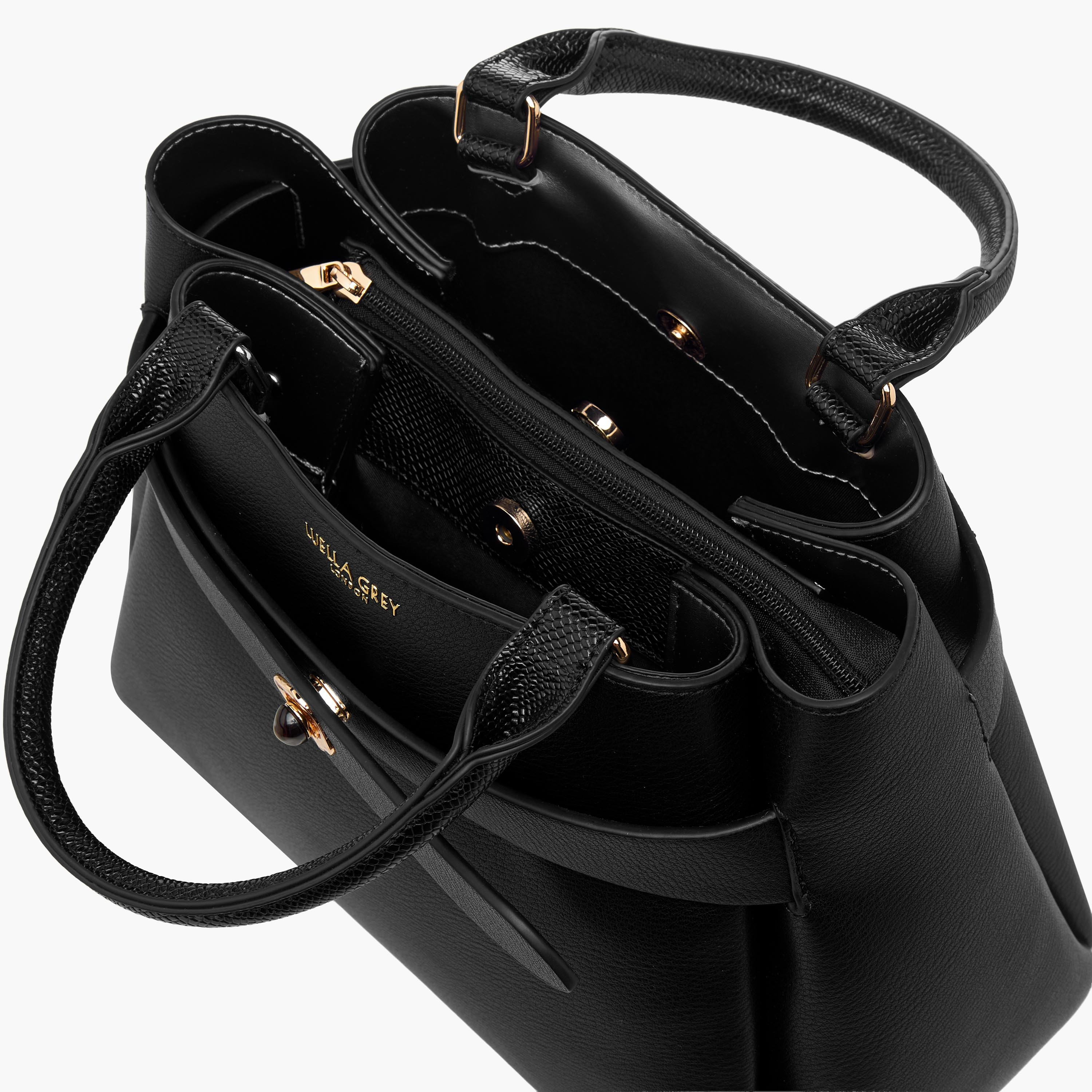 شنطة توت بارزة الملمس بحزام مزدوج روكسي من لويلا جري-women-bagsandwallets-handbags-image-8