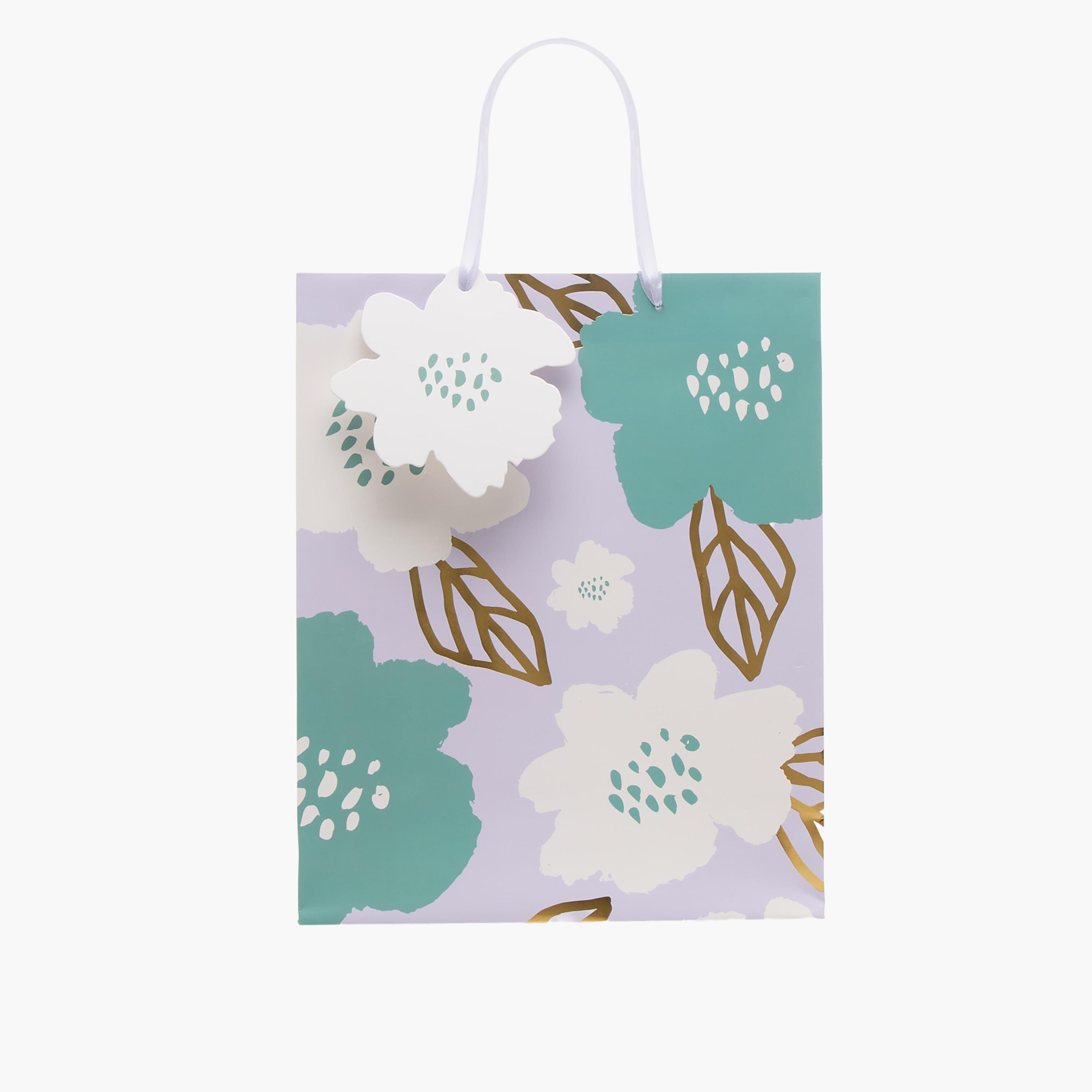 Findz Leaf Print Paper Gift Bag - Large-household-giftingaccessories-giftings-image-1