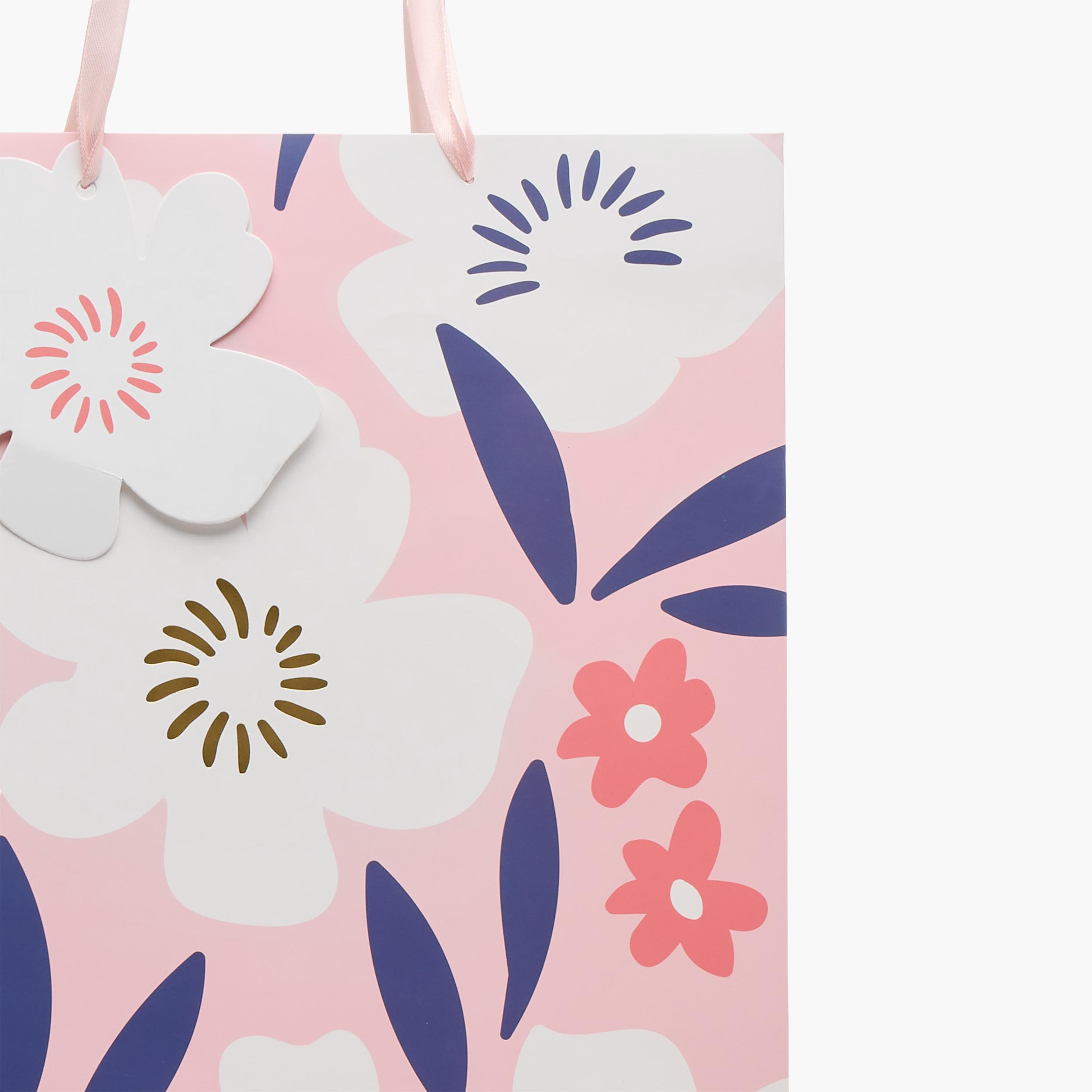 Findz Floral Print Paper Gift Bag - Large-household-giftingaccessories-giftings-image-3