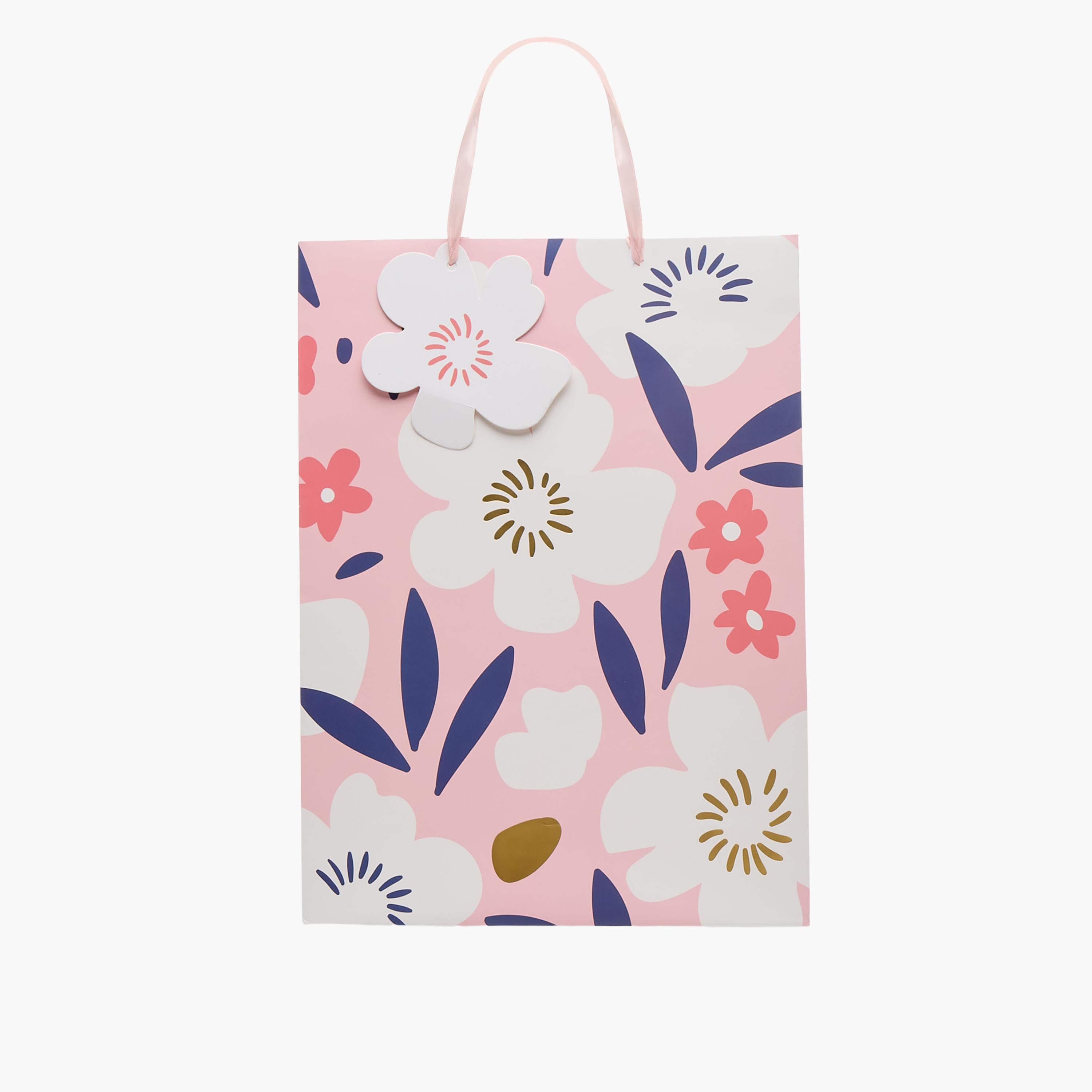 Findz Floral Print Paper Gift Bag - Extra Large-household-giftingaccessories-giftings-image-1