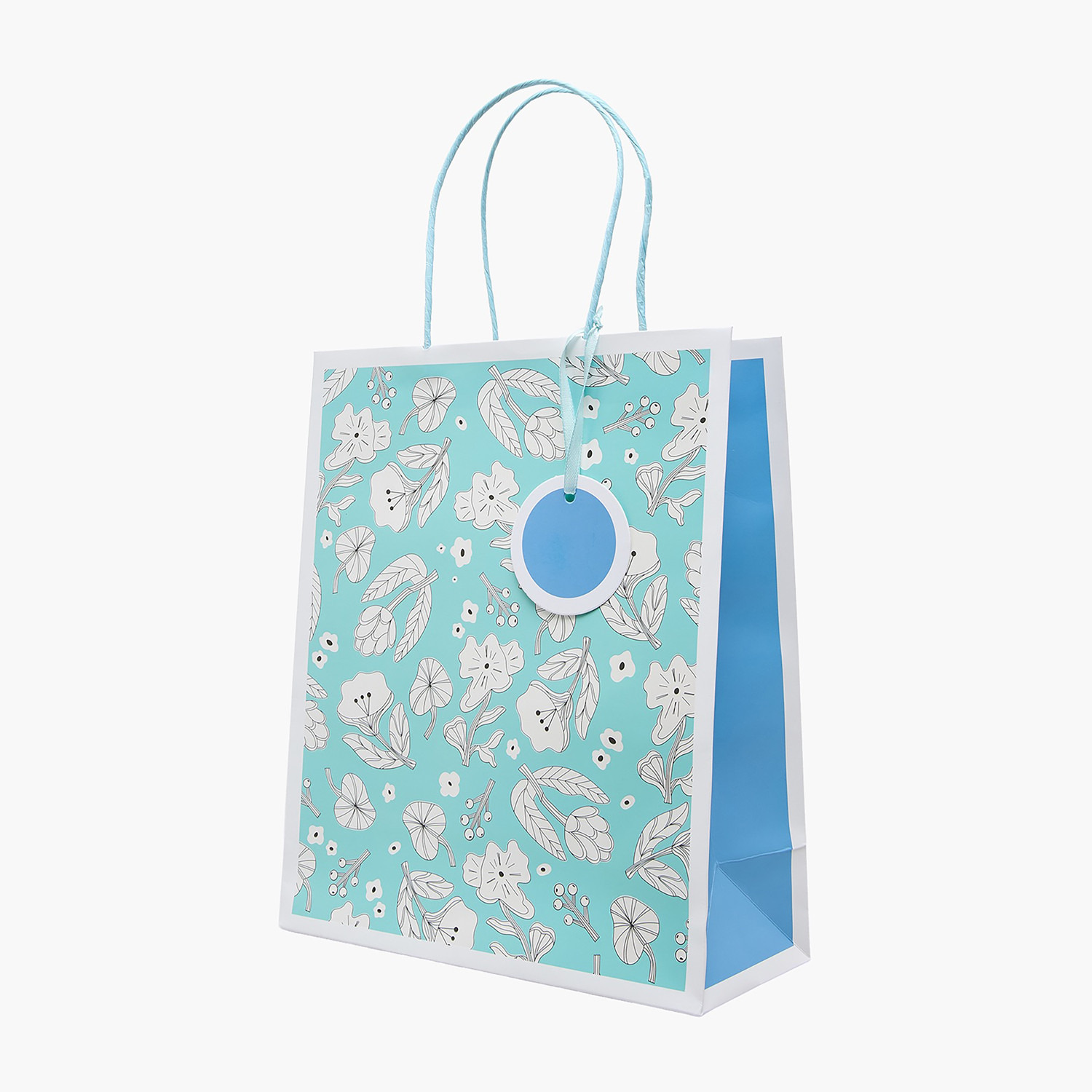 Findz Floral Print Paper Gift Bag - Large-household-giftingaccessories-giftings-image-2