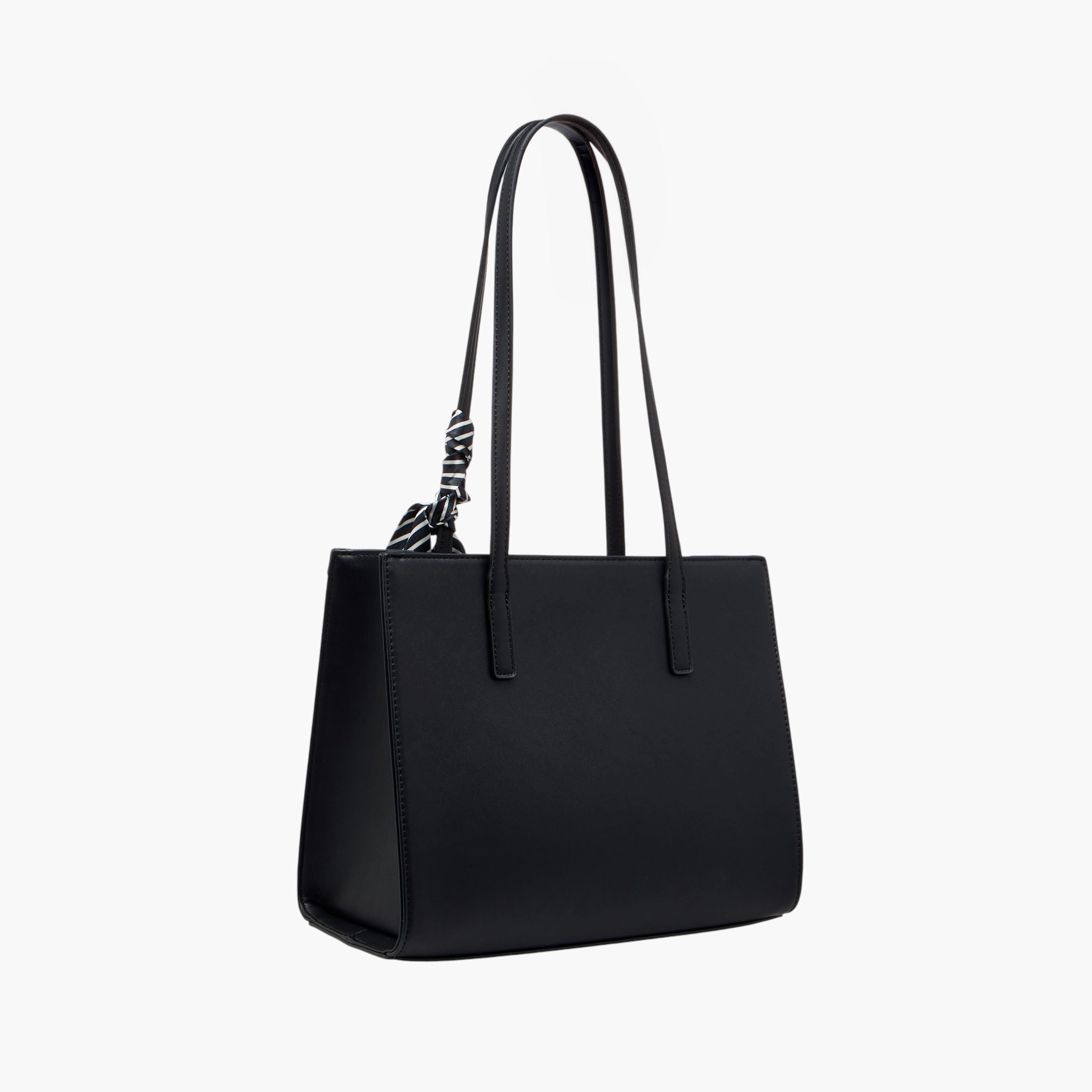 Charlotte Reid Monogram Panelled Tote Bag with Scarf Detail-women-bagsandwallets-handbags-image-4