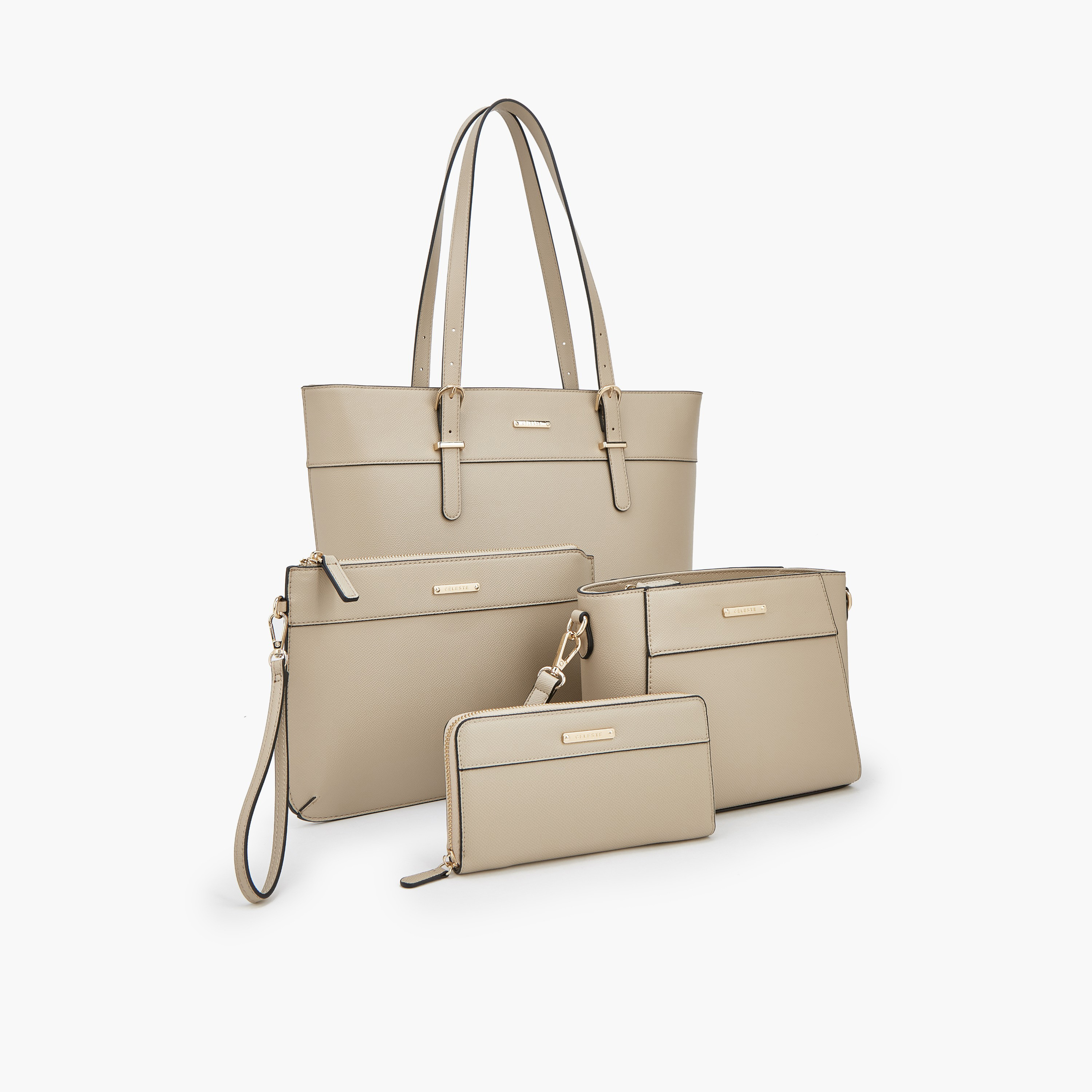 Celeste 4-Piece Tote Bag Set with Solid Design-women-bagsandwallets-handbags-image-11