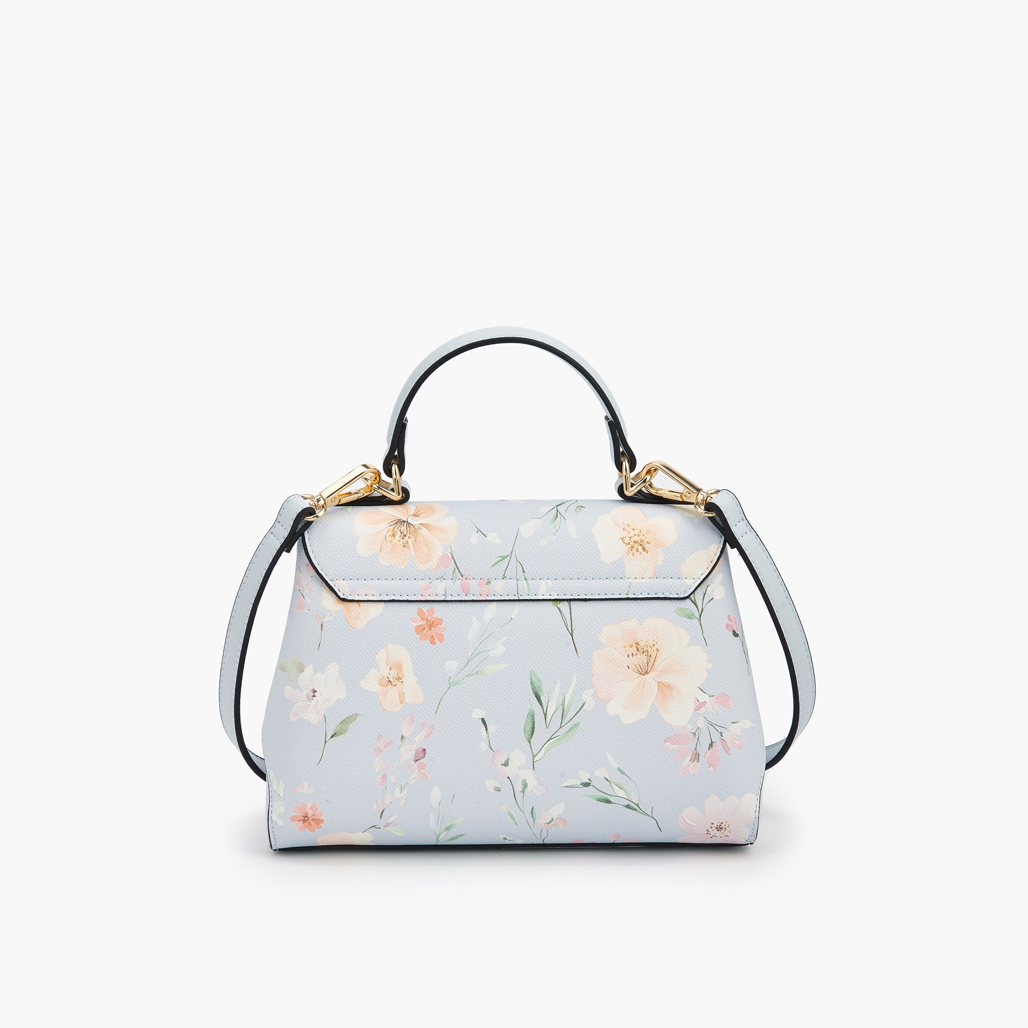 Celeste Floral Print Satchel Bag with Adjustable Strap-women-bagsandwallets-handbags-image-5