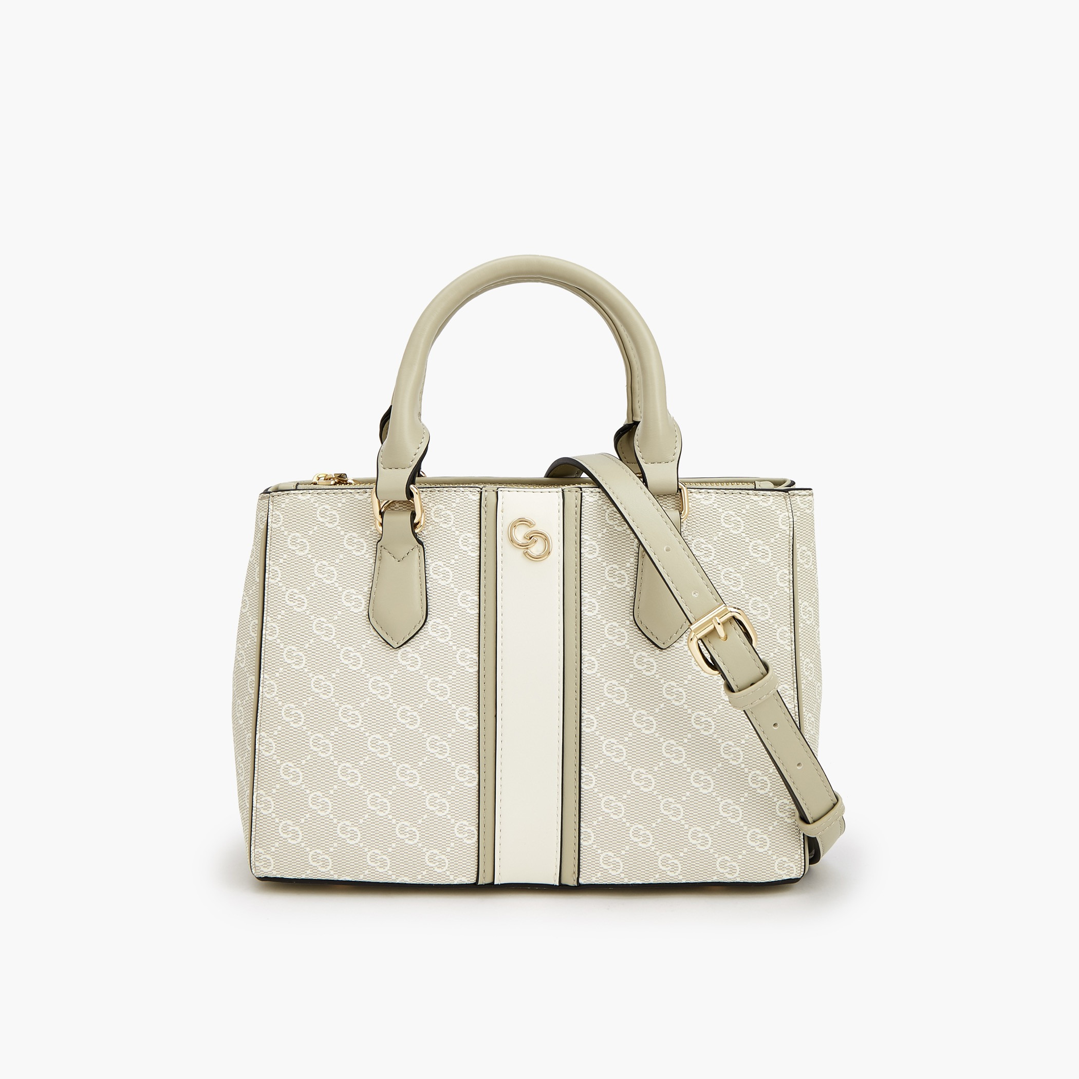 Celeste Monogram Print Tote Bag with Adjustable Strap-women-bagsandwallets-handbags-image-1