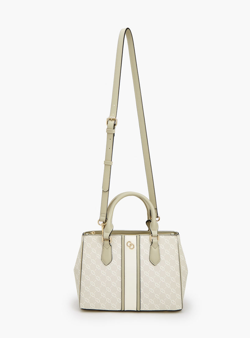Celeste Monogram Print Tote Bag with Adjustable Strap-women-bagsandwallets-handbags-image-3