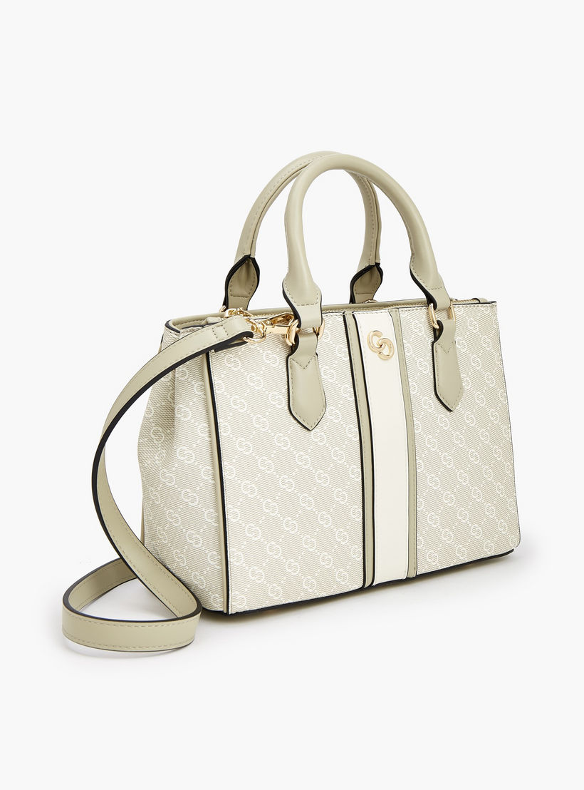 Celeste Monogram Print Tote Bag with Adjustable Strap-women-bagsandwallets-handbags-image-4