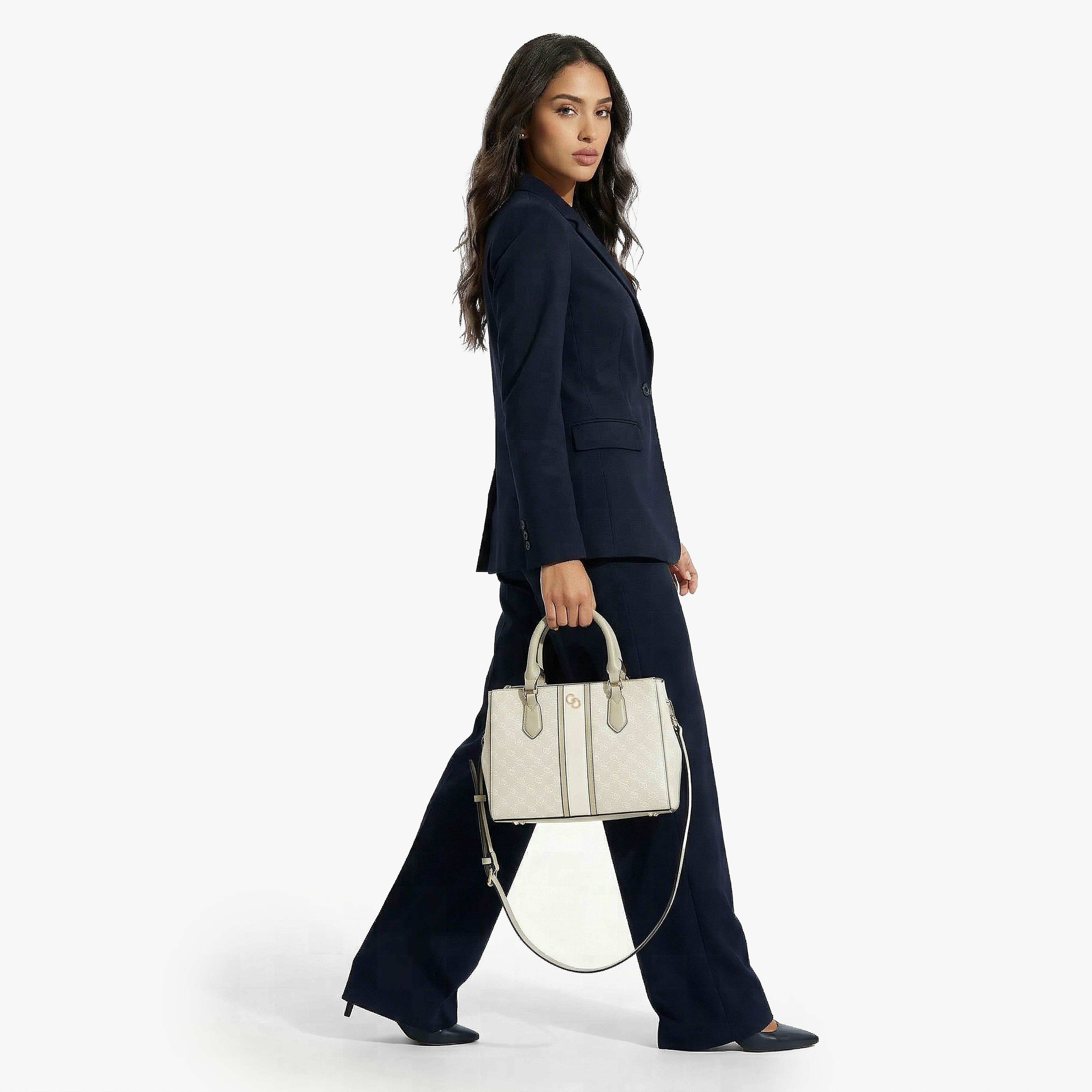 Celeste Monogram Print Tote Bag with Adjustable Strap-women-bagsandwallets-handbags-image-2