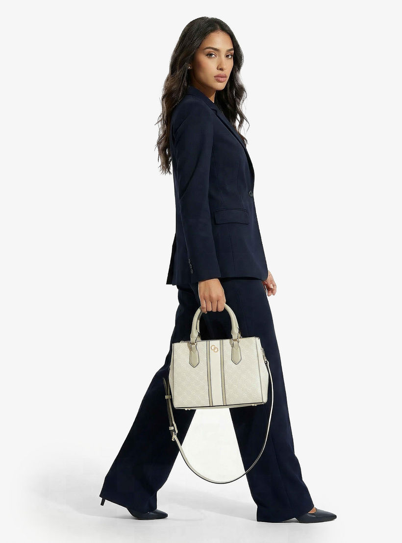 Celeste Monogram Print Tote Bag with Adjustable Strap-women-bagsandwallets-handbags-image-2