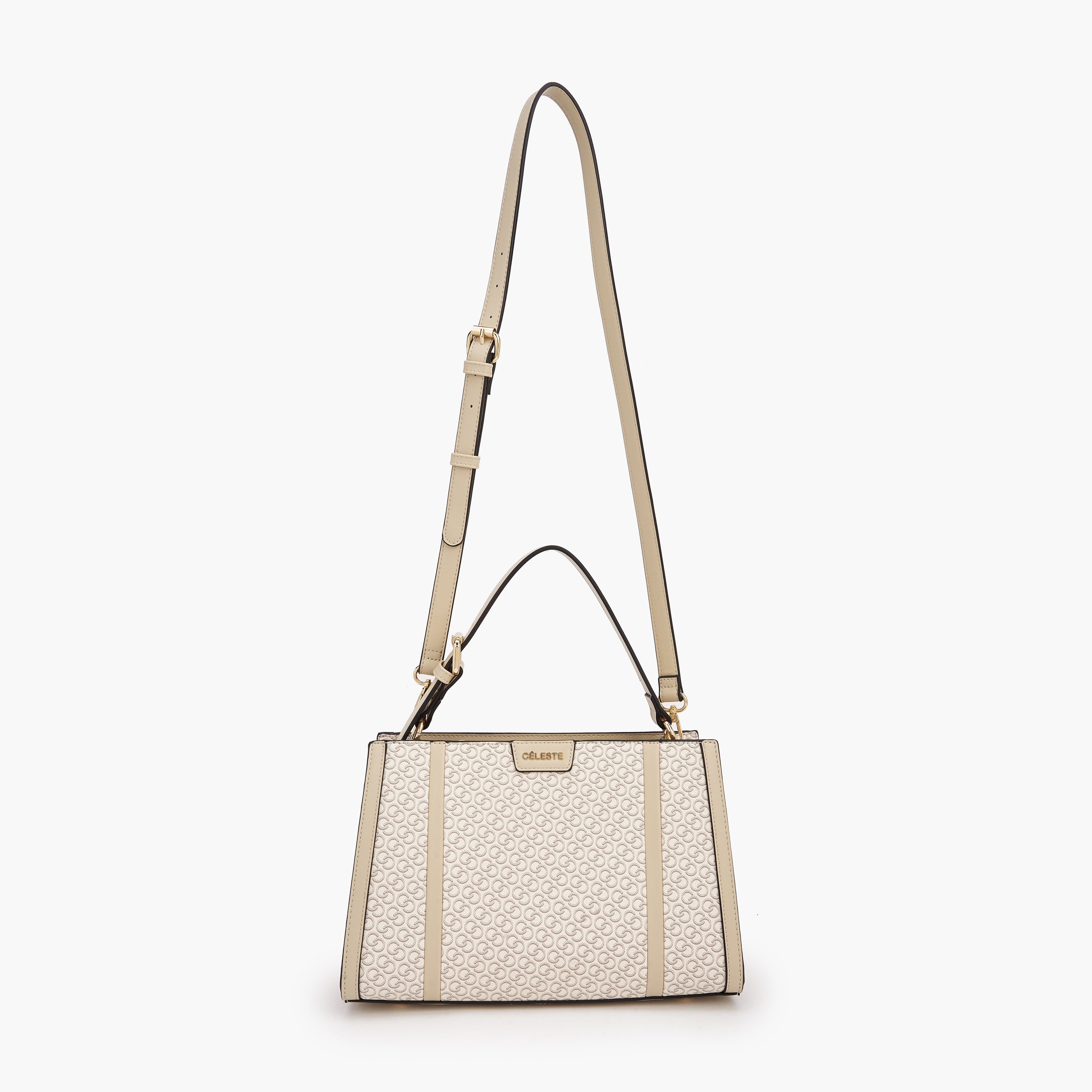شنطة توتي بطبعات مونوجرام مع حزام قابل للتعديل من سيليست-women-bagsandwallets-handbags-image-3