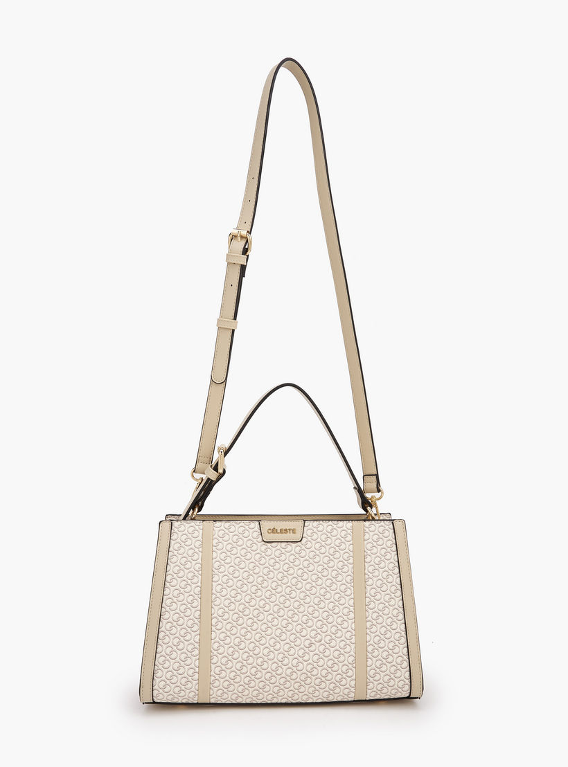 شنطة توتي بطبعات مونوجرام مع حزام قابل للتعديل من سيليست-women-bagsandwallets-handbags-image-3