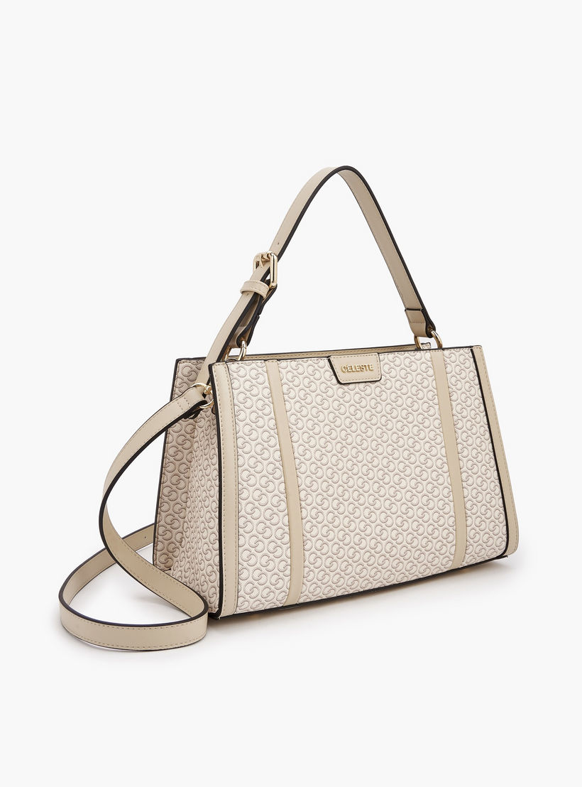 شنطة توتي بطبعات مونوجرام مع حزام قابل للتعديل من سيليست-women-bagsandwallets-handbags-image-4