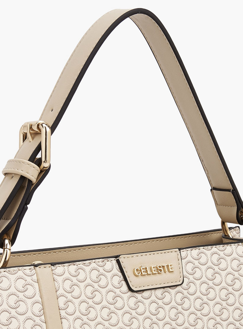 شنطة توتي بطبعات مونوجرام مع حزام قابل للتعديل من سيليست-women-bagsandwallets-handbags-image-5