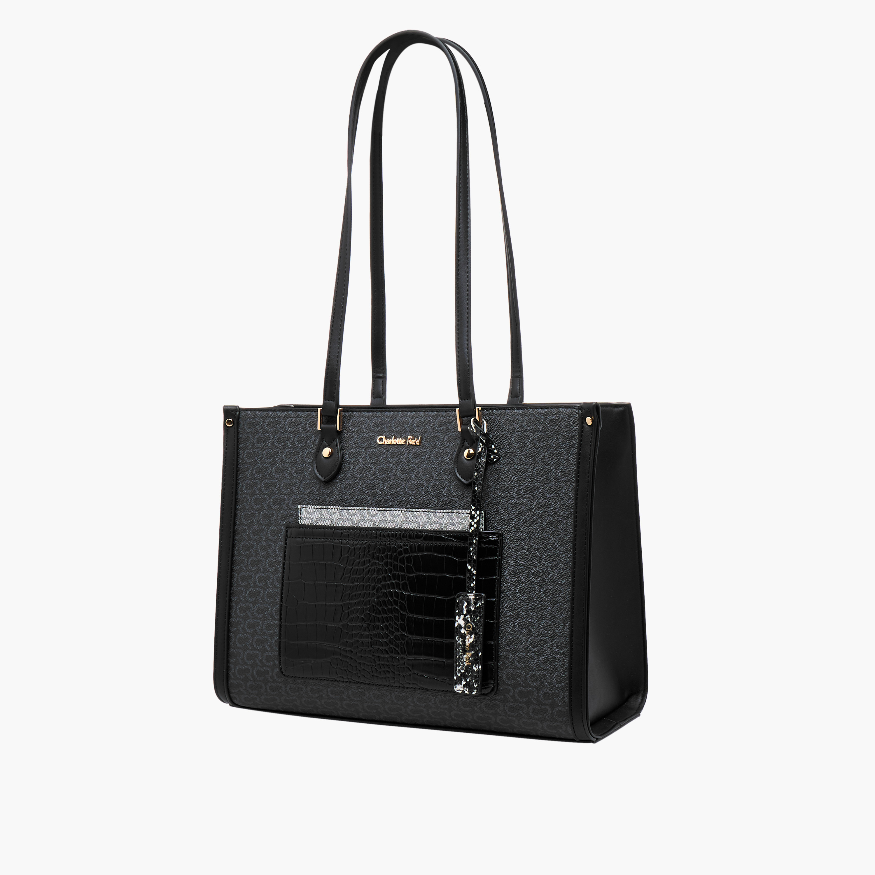 شنطة توت بطبعات مونوجرام وبمقبض مزدوج من شارلوت ريد-women-bagsandwallets-handbags-image-3