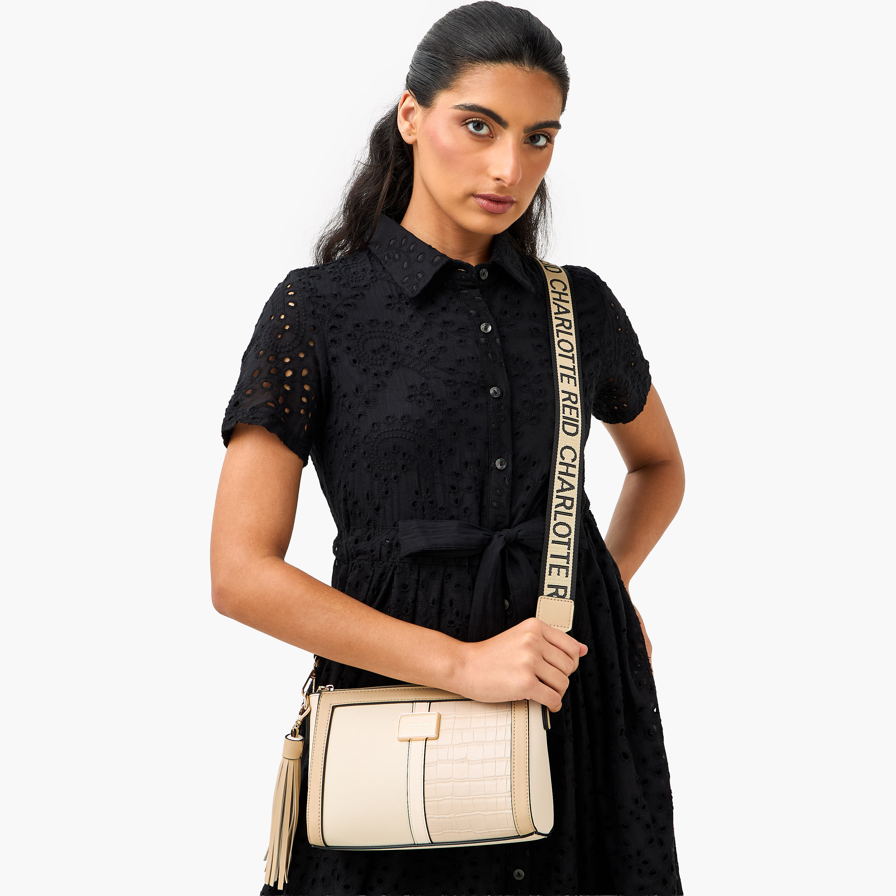 Charlotte Reid Textured Crossbody Bag with Detachable Tassel-women-bagsandwallets-handbags-image-2