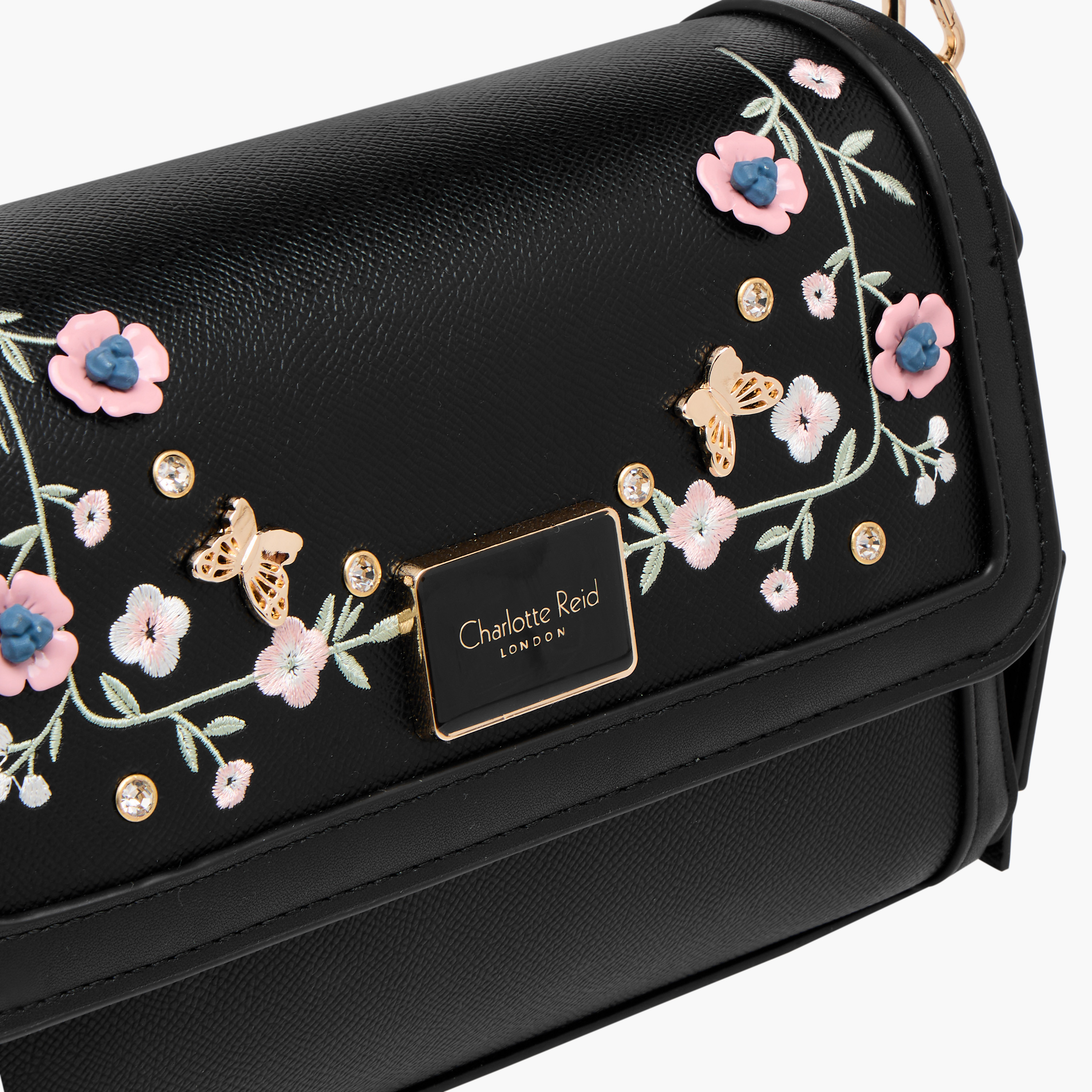 شنطة كروس بودي مطرزة بالزهور بزر إغلاق من شارلوت ريد-women-bagsandwallets-handbags-image-5