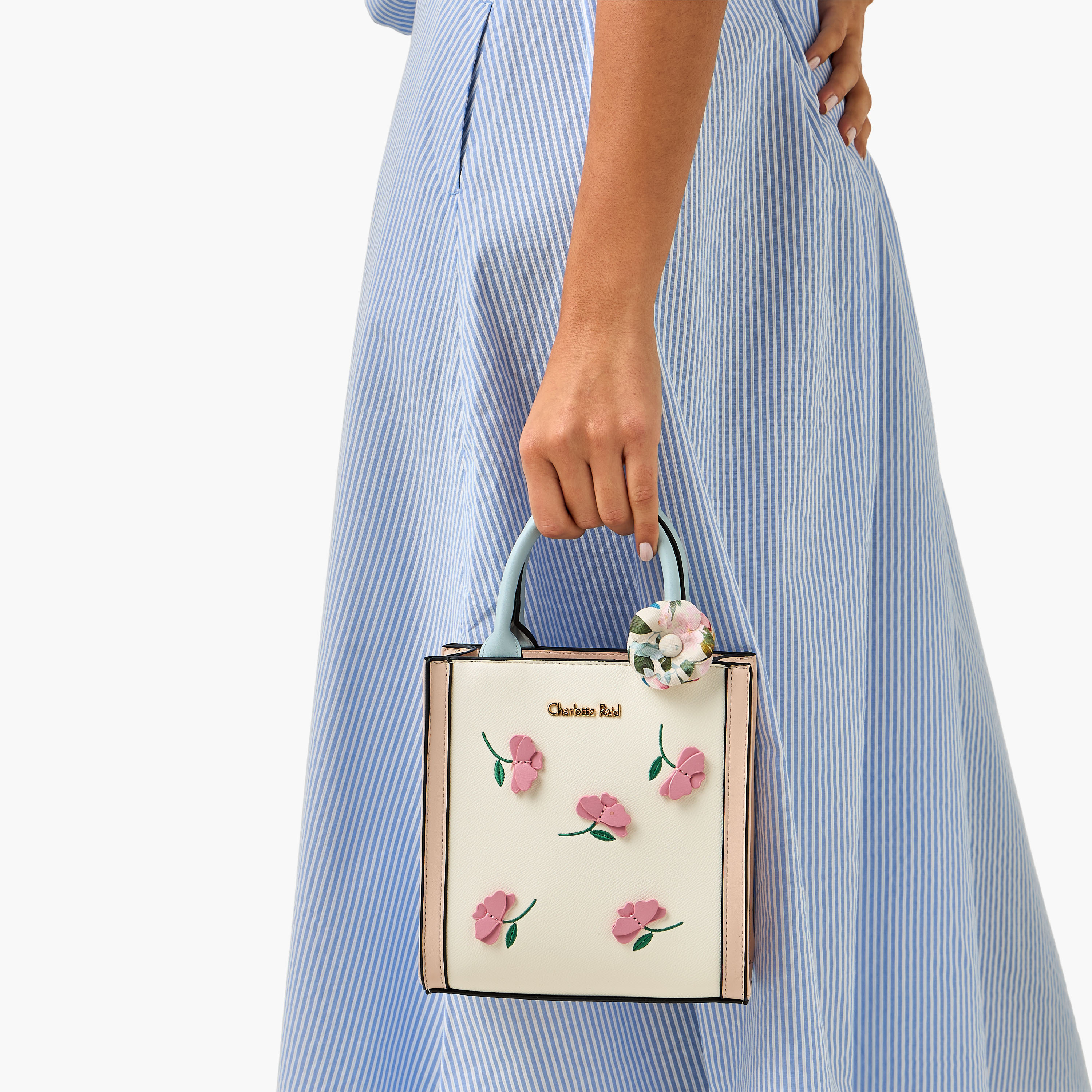 Charlotte Reid Floral Applique Tote Bag with Detachable Strap-women-bagsandwallets-handbags-image-2