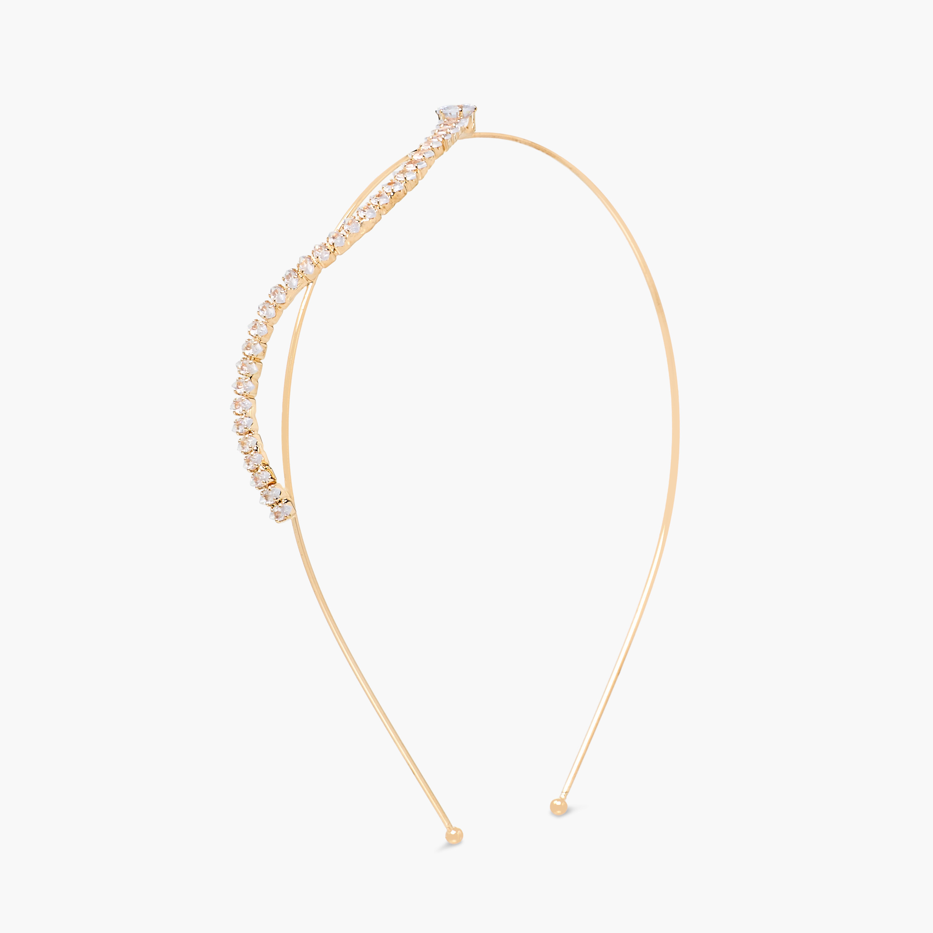 Gold Tone Embellished Hairband-women-hairaccessories-bands-image-1