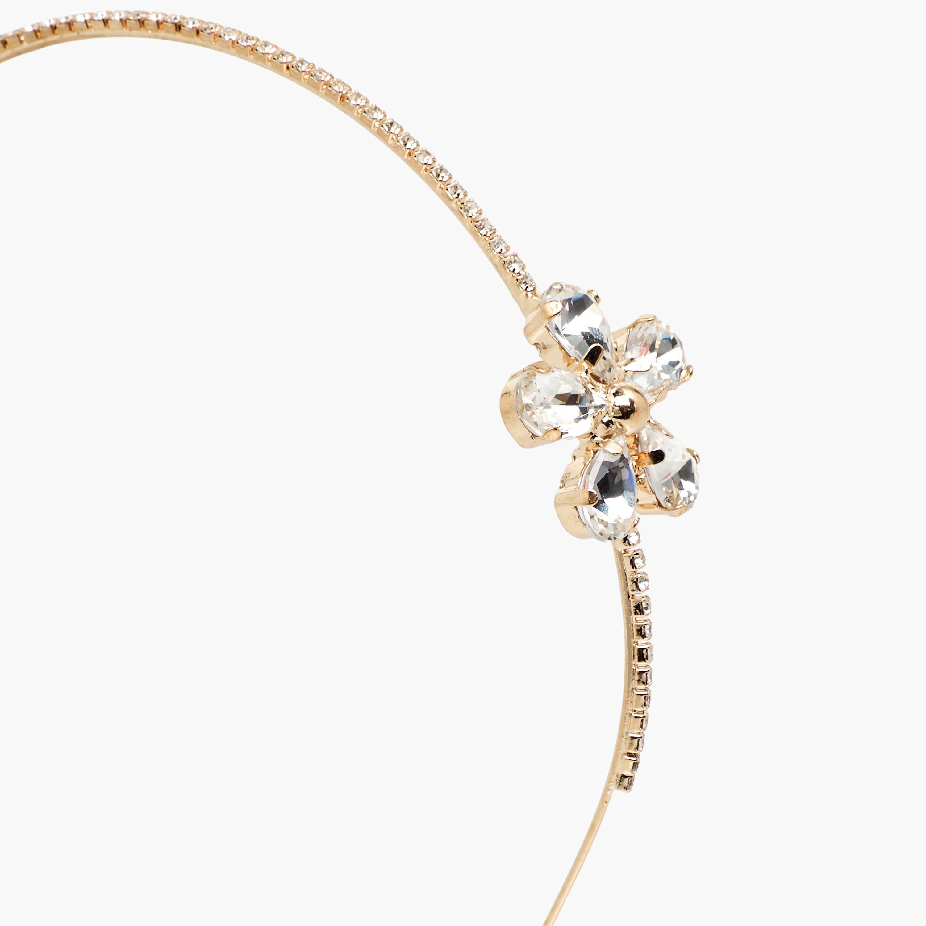 شريطة شعر مزينة بالأحجار ولون ذهبي-women-hairaccessories-bands-image-3