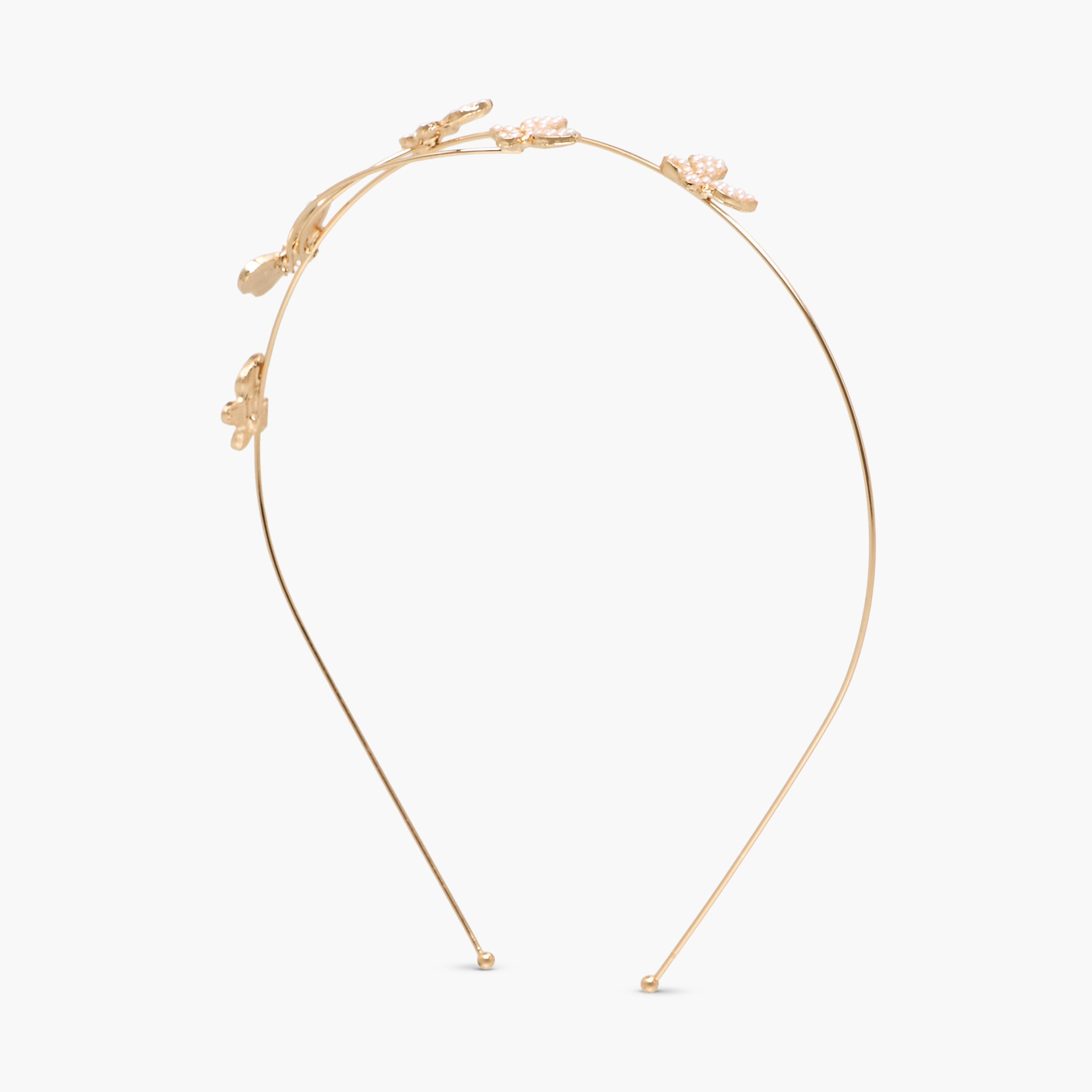 Gold Tone Embellished Hairband-women-hairaccessories-bands-image-2