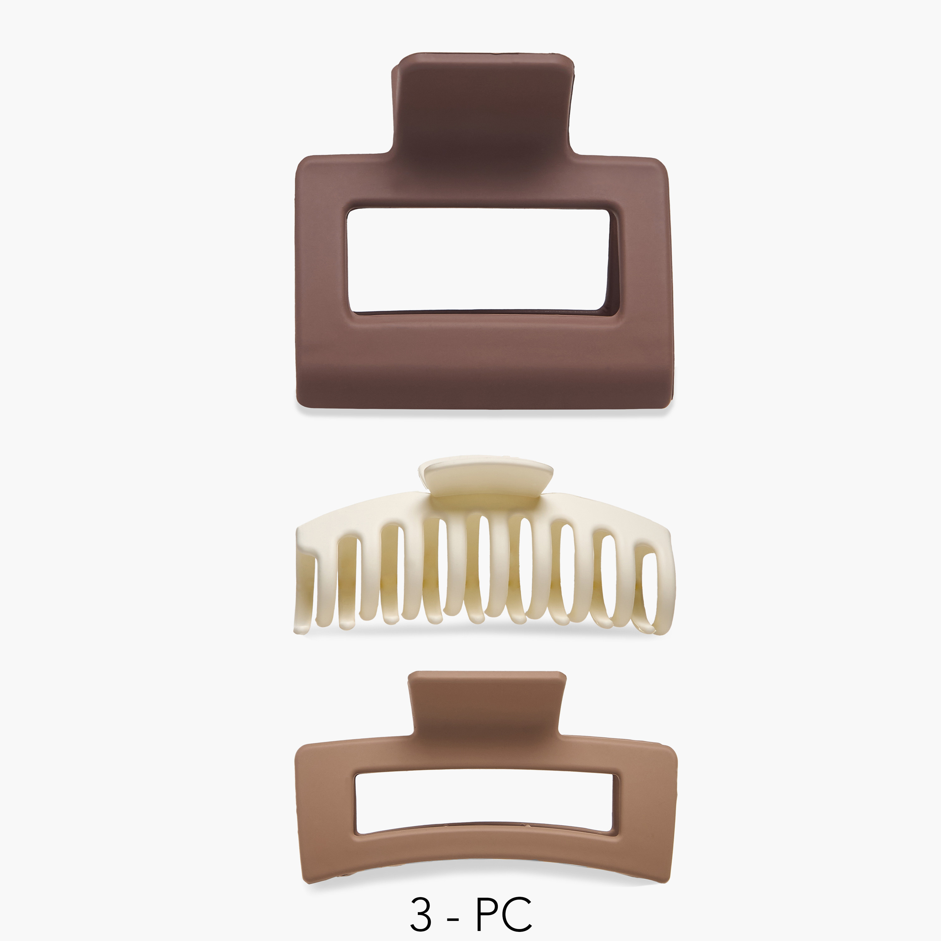 Pack of 3 Assorted Hair Clamp with Matte Finish-women-hairaccessories-clamps-image-1