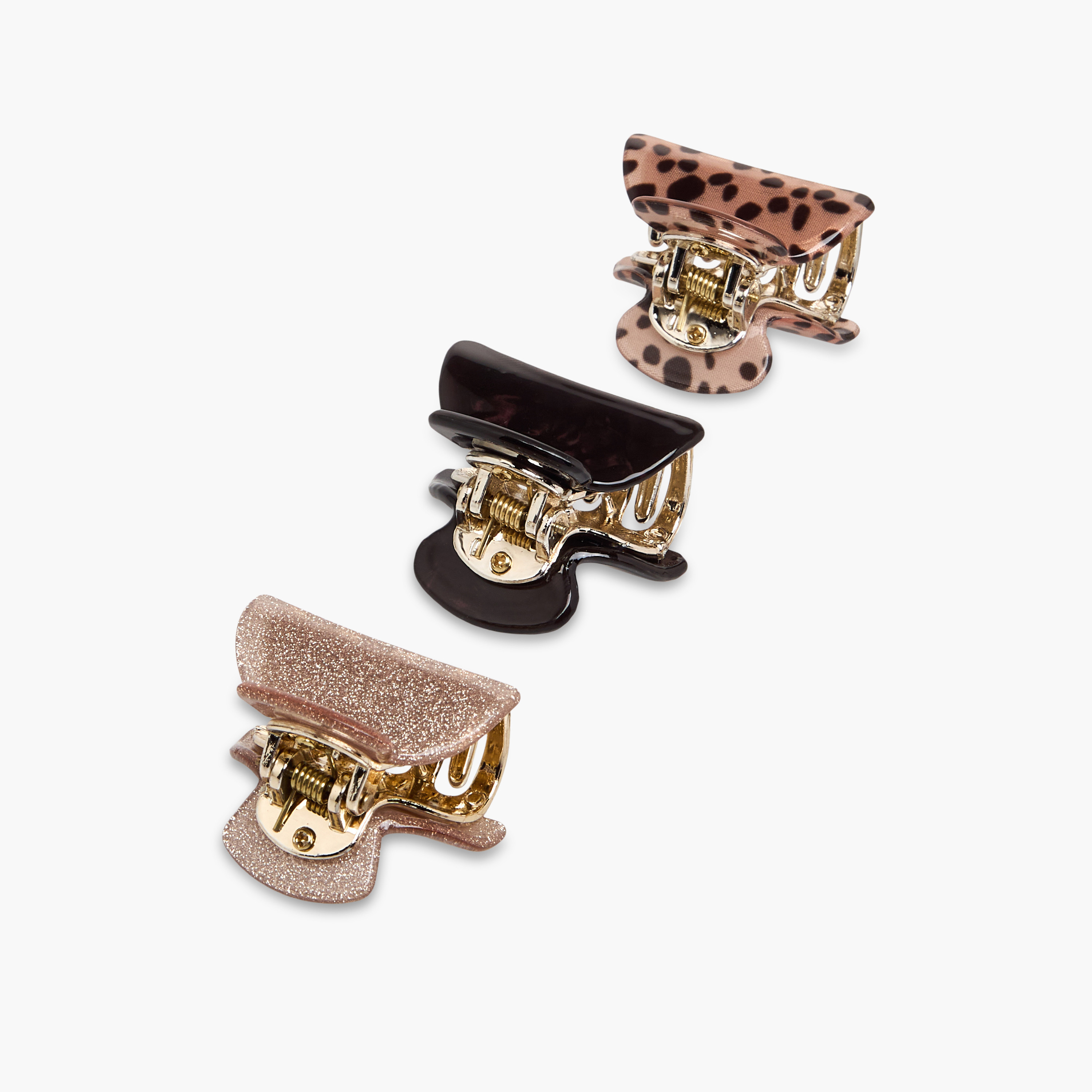 Pack of 3 Curved Shape Hair Clamps with Assorted Design-women-hairaccessories-clamps-image-5