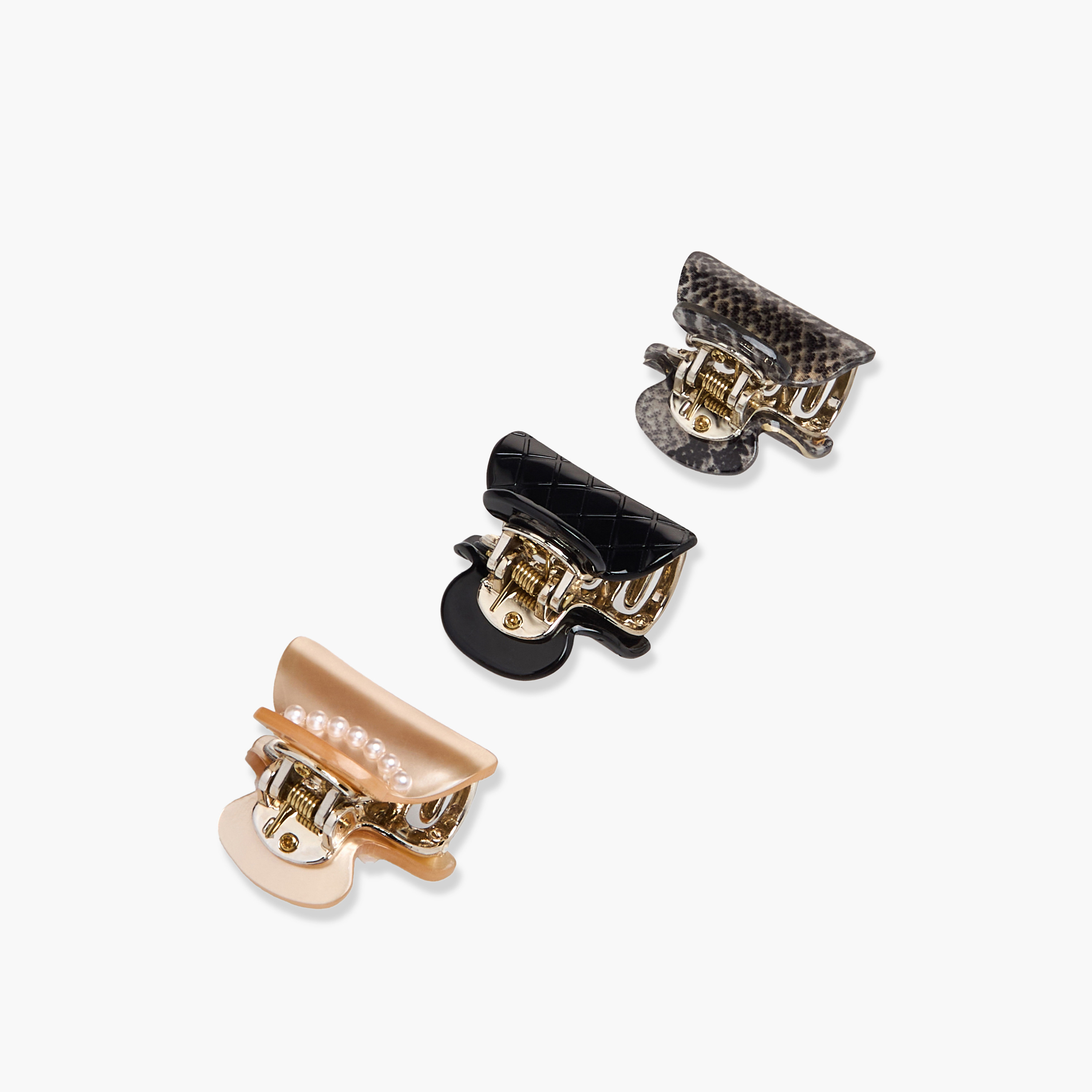 Pack of 3 Curved Hair Clamp with Assorted Design-women-hairaccessories-clamps-image-5