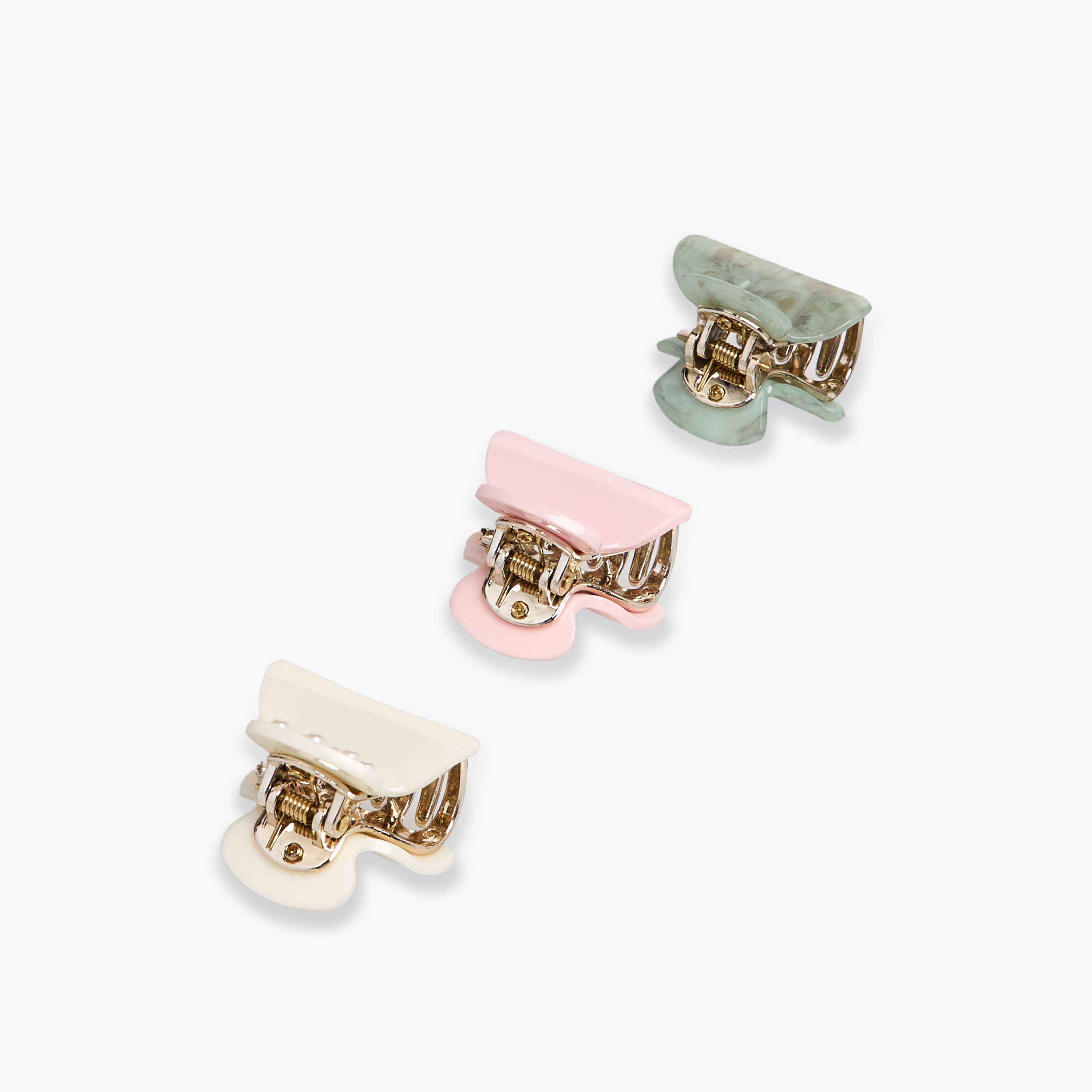 Pack of 3 Curved Hair Clamp with Pearl Finish-women-hairaccessories-clamps-image-5