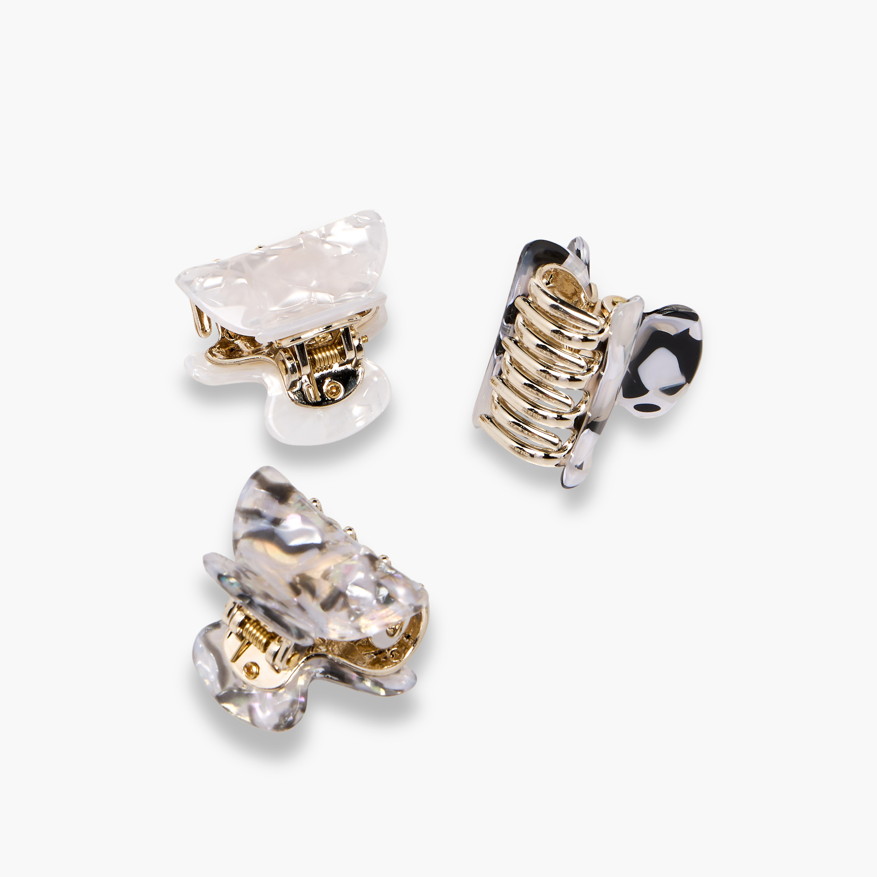 Pack of 3 Curved Hair Clamp with Pearl Finish-women-hairaccessories-clamps-image-7
