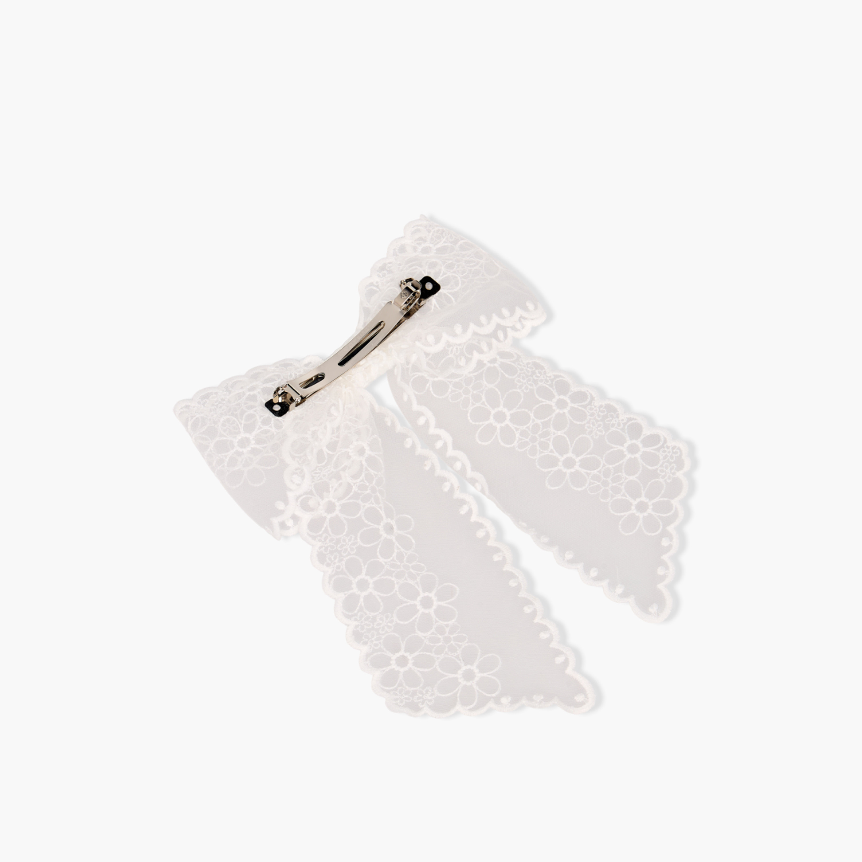 Bow Shape Barrette Hair Clip with Lace Detail-women-hairaccessories-clips-image-3