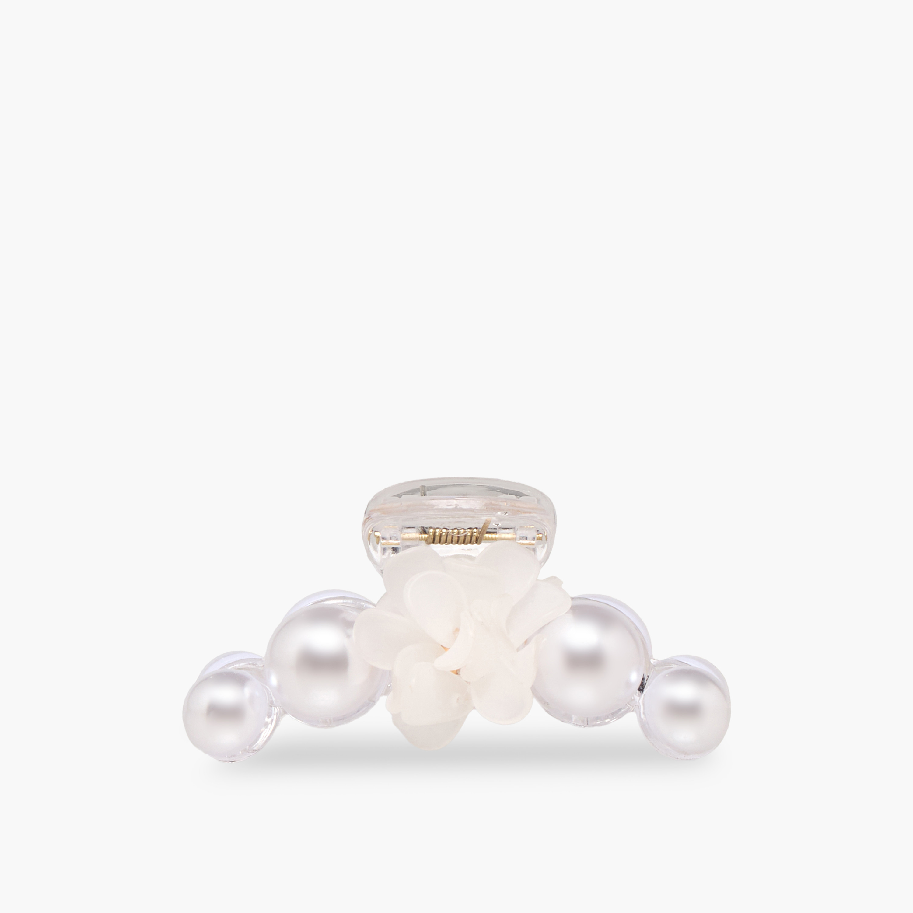 Hair Clamp with Floral and Pearl Detail-women-hairaccessories-clamps-image-1