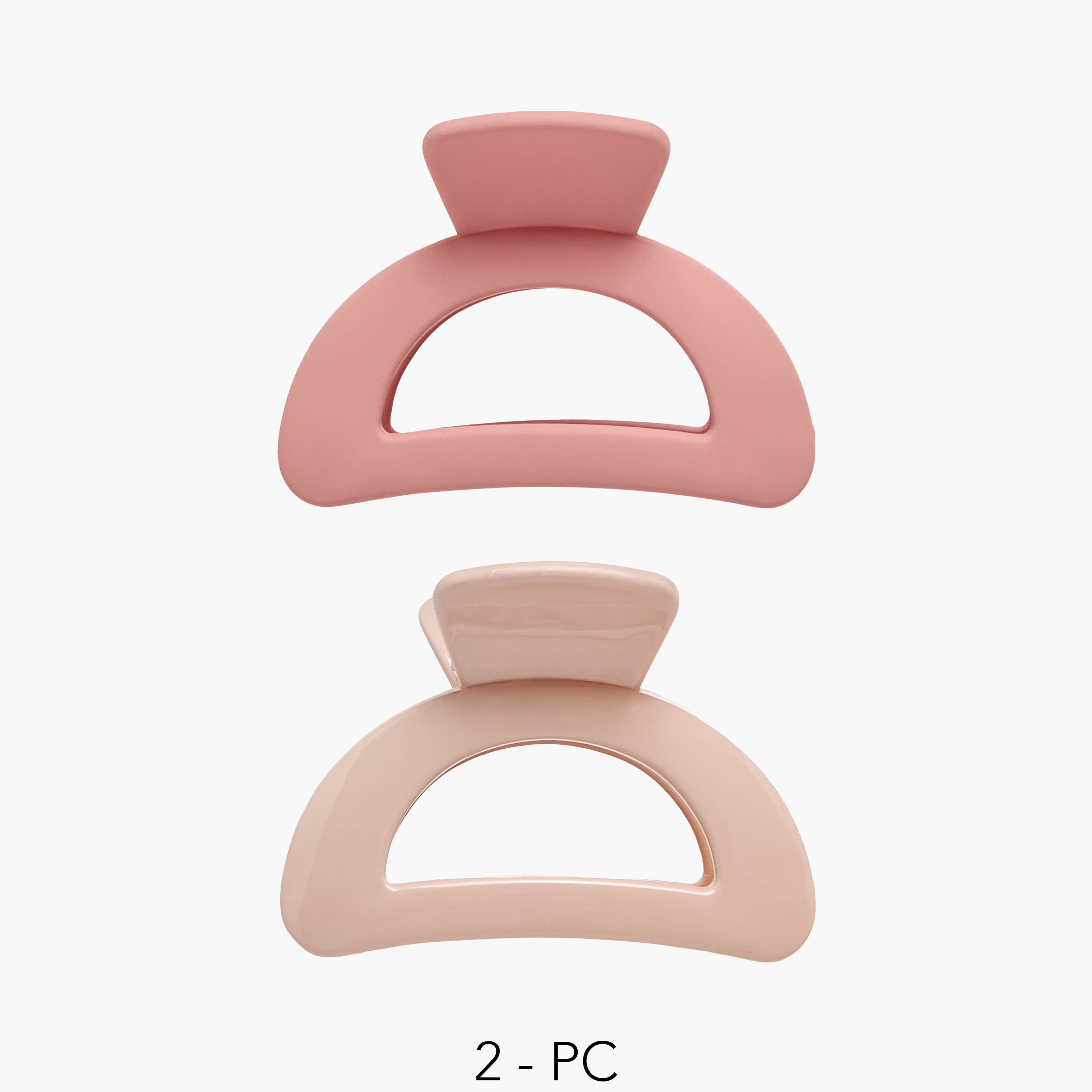Pack of 2 Curved Shape Hair Clamps with Matte Finish-women-hairaccessories-clamps-image-1