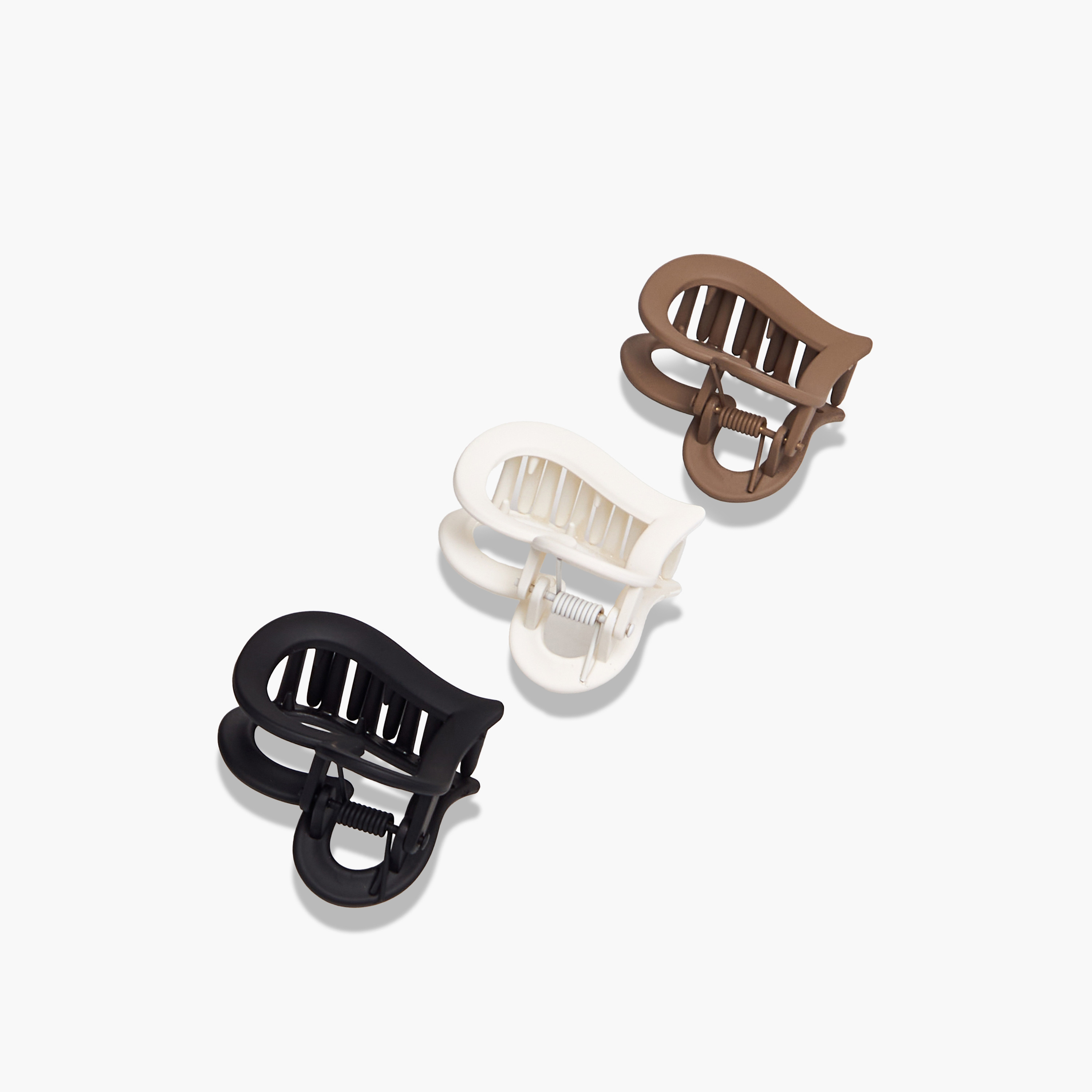 Pack of 3 Heart Shape Hair Clamps with Matte Finish-women-hairaccessories-clamps-image-5