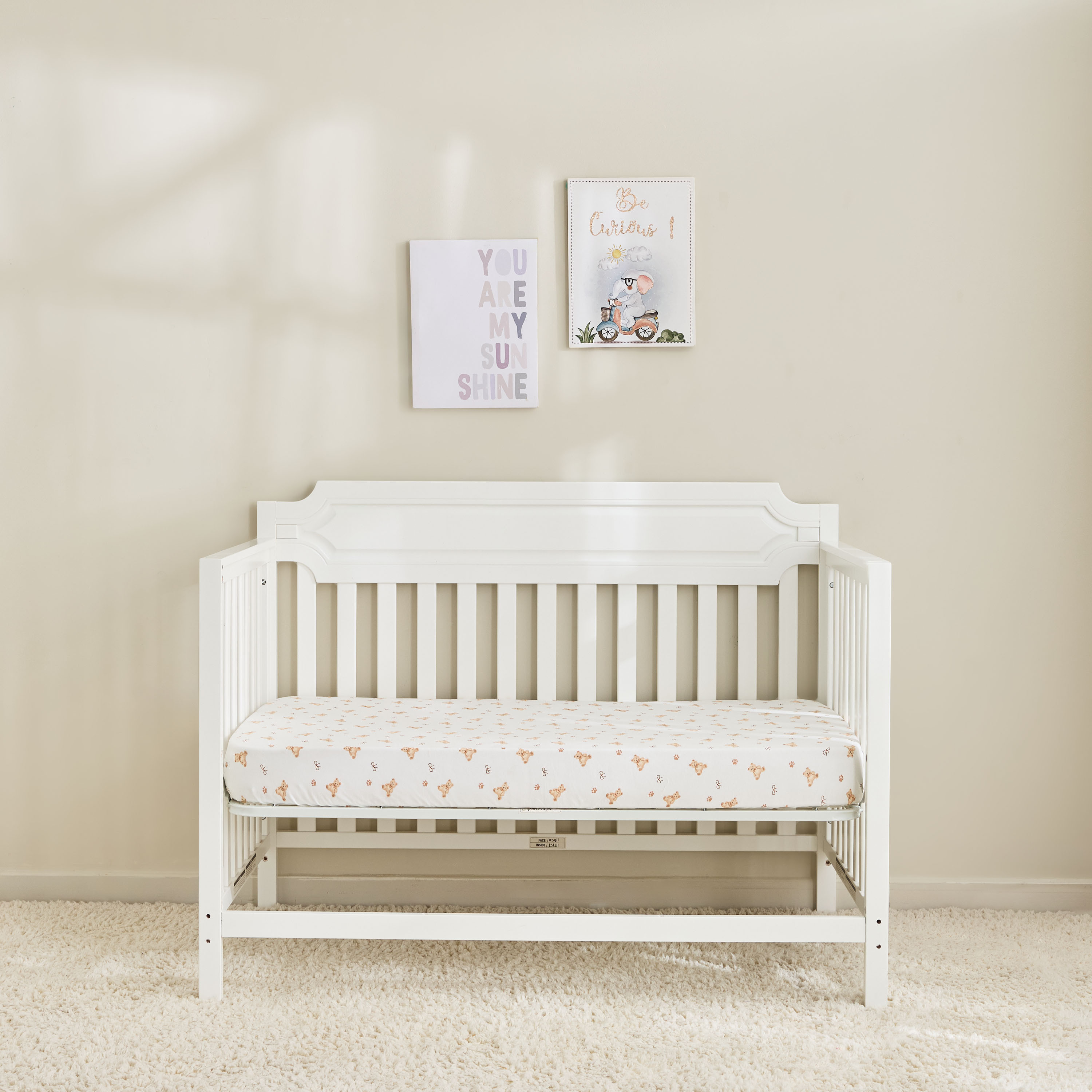 Pack of 2 Juniors Baby Fitted Sheet with Assorted Print, 70x130 cm-baby-nursery-babybedding-image-1