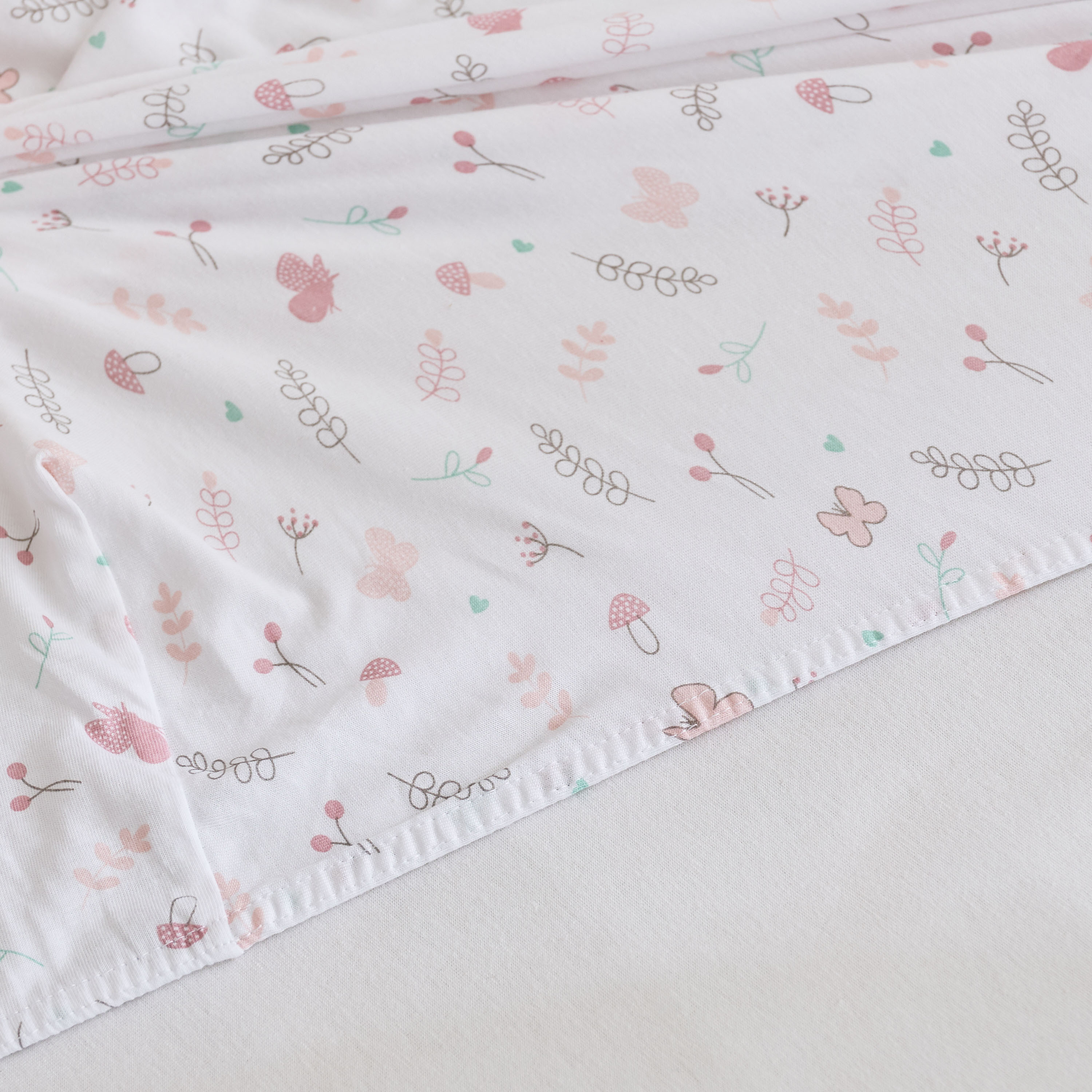 Pack of 2 Juniors Baby Fitted Sheet with Floral Print, 70x130x15 cm-baby-nursery-babybedding-image-4