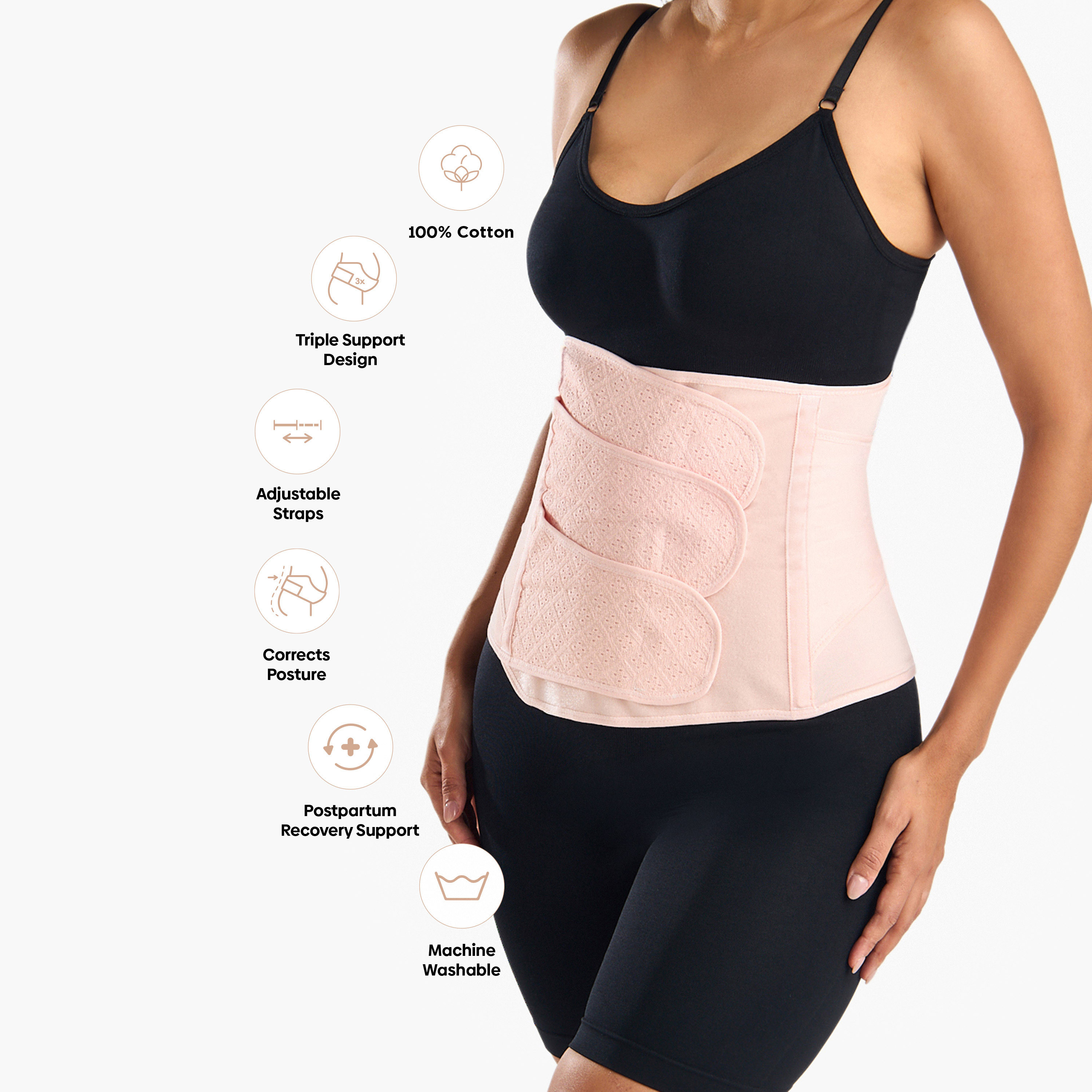 حزام بطن للحوامل بتصميم دعم ثلاثي من جونيورز-baby-maternalcare-maternitywear-image-3