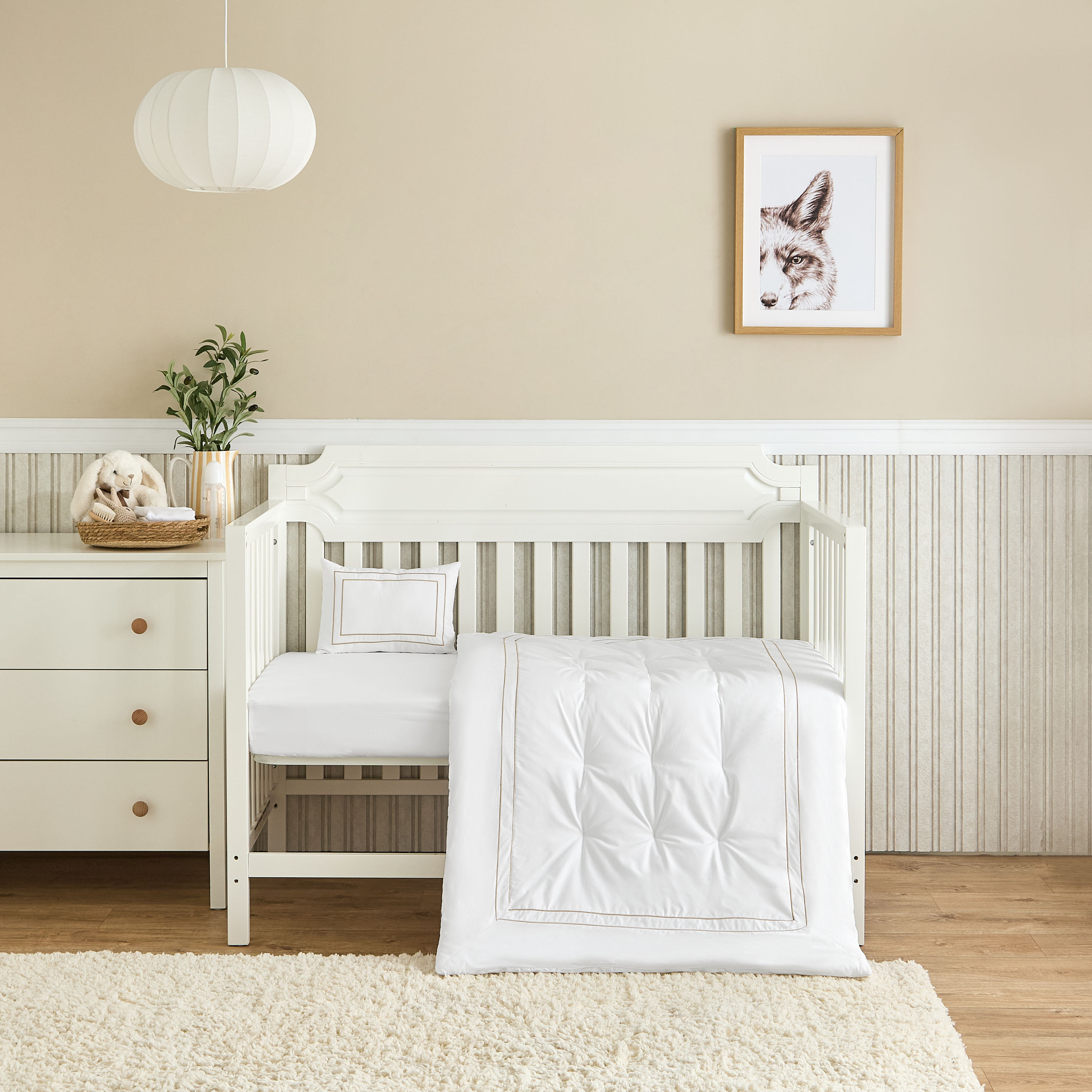 Giggles Organic Cotton Quilted Baby Bedding Set - 130x90 cm-baby-nursery-babybedding-image-1
