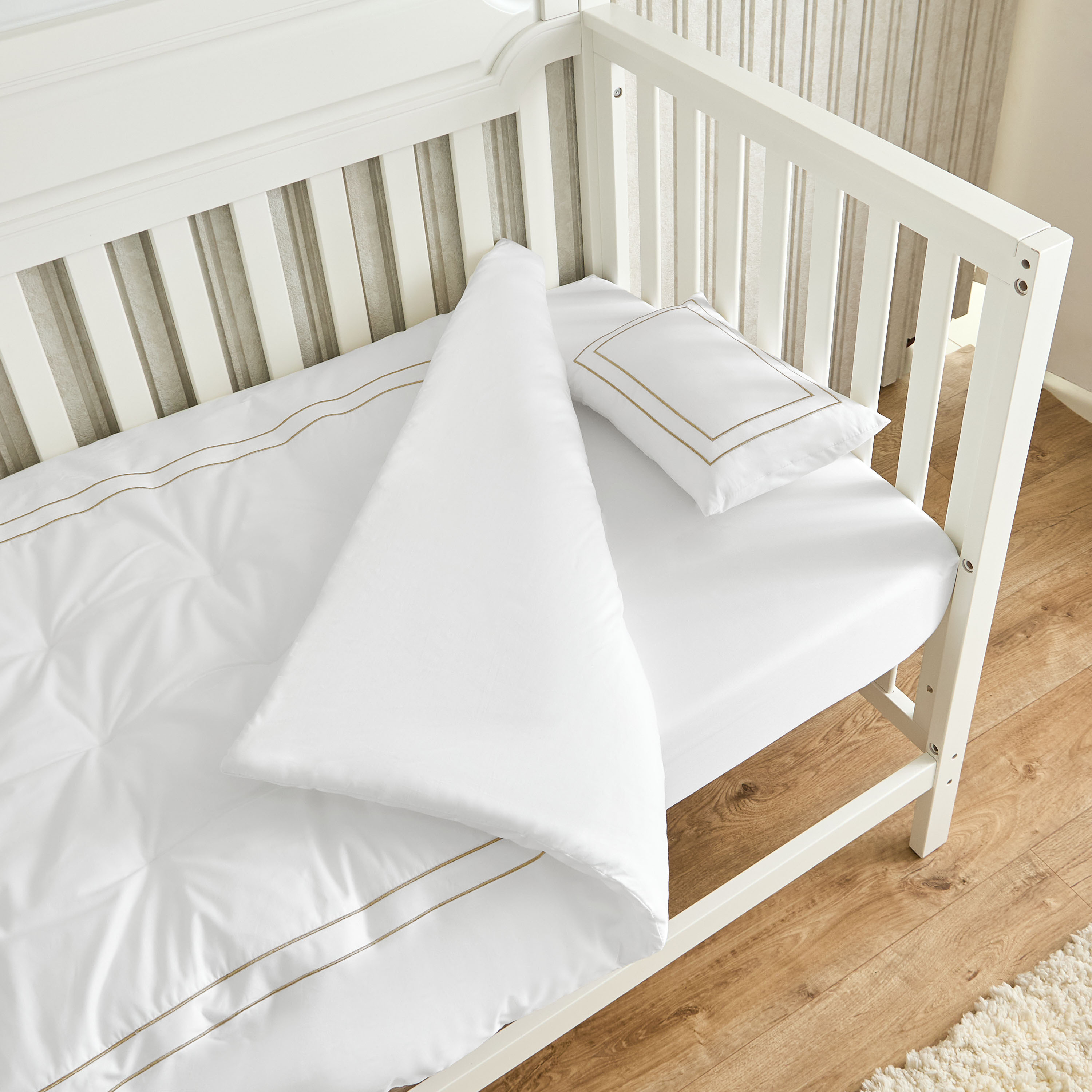 Giggles Organic Cotton Quilted Baby Bedding Set - 130x90 cm-baby-nursery-babybedding-image-5