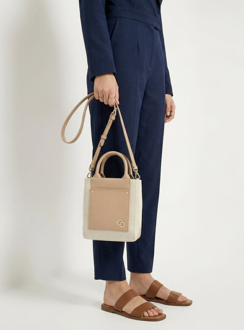 شنطة كروس بودي بارزة الملمس بمقبض مزدوج من سيليست-women-bagsandwallets-handbags-image-2