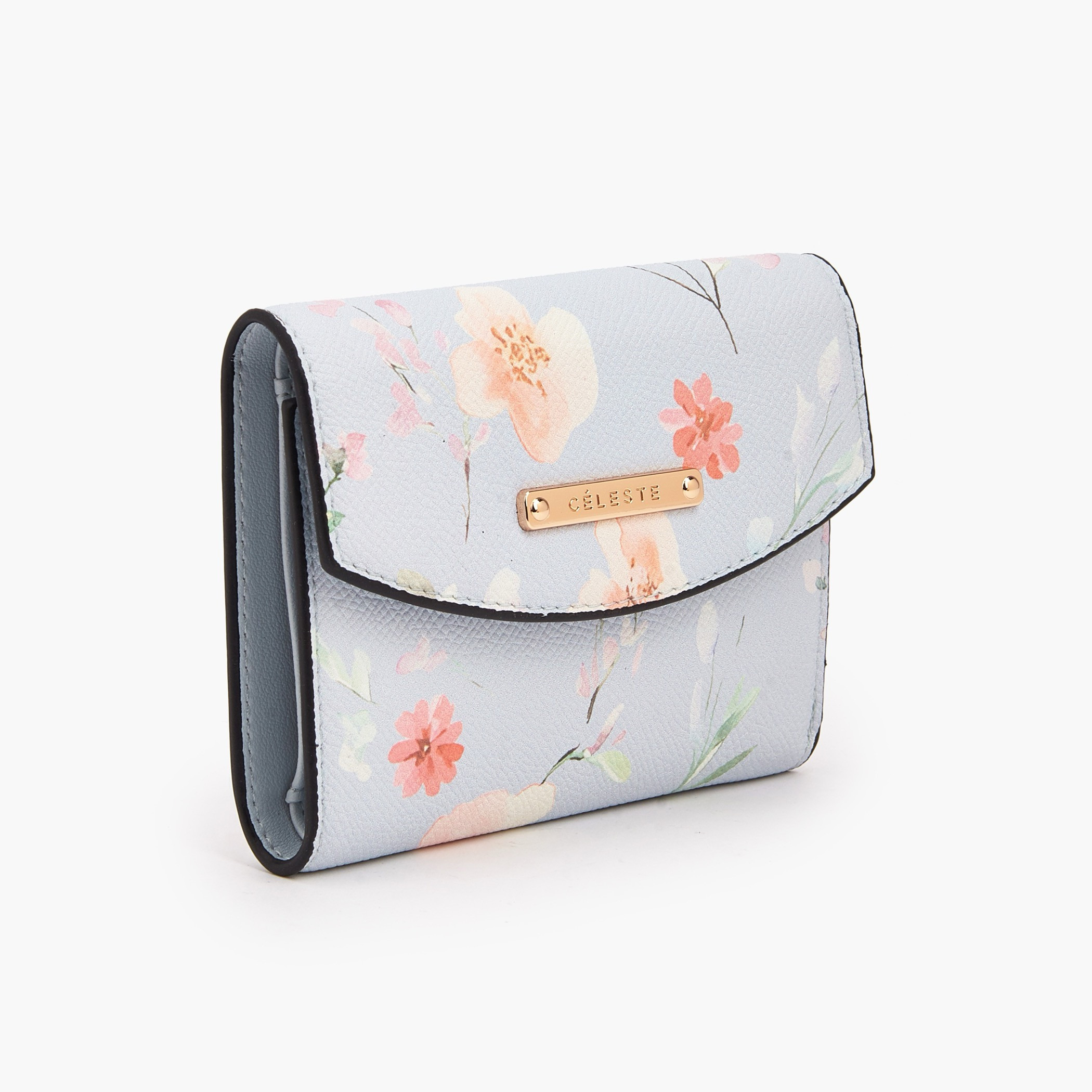 Celeste Floral Print Wallet with Snap Button Closure-women-bagsandwallets-wallets-image-2