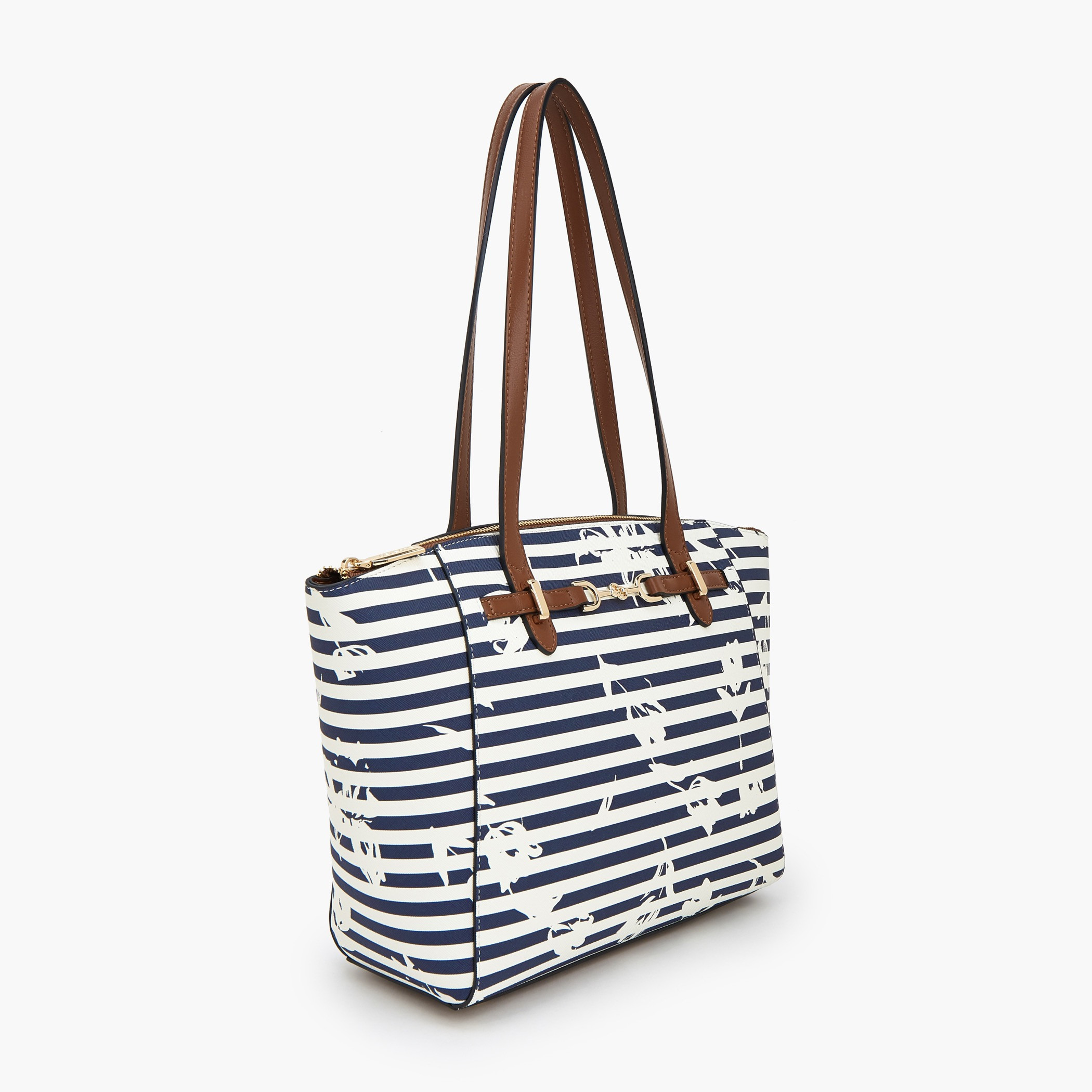 شنطة توتي مخططة بمقابض مزدوجة من سيليست-women-bagsandwallets-handbags-image-2