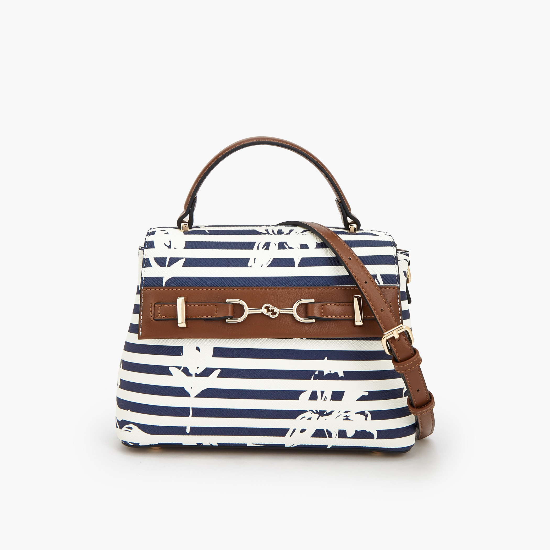 Celeste Striped Satchel Bag with Handle-women-bagsandwallets-handbags-image-1