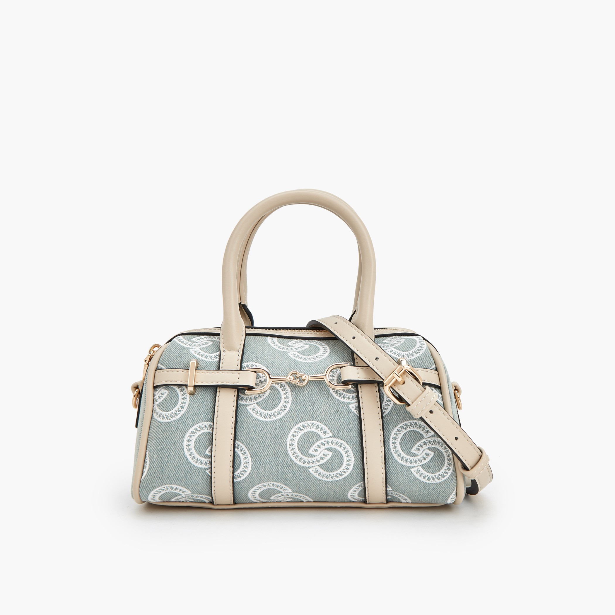 شنطة بولر بتطريز مونوجرام ومقبض مزدوج من سيليست-women-bagsandwallets-handbags-image-1