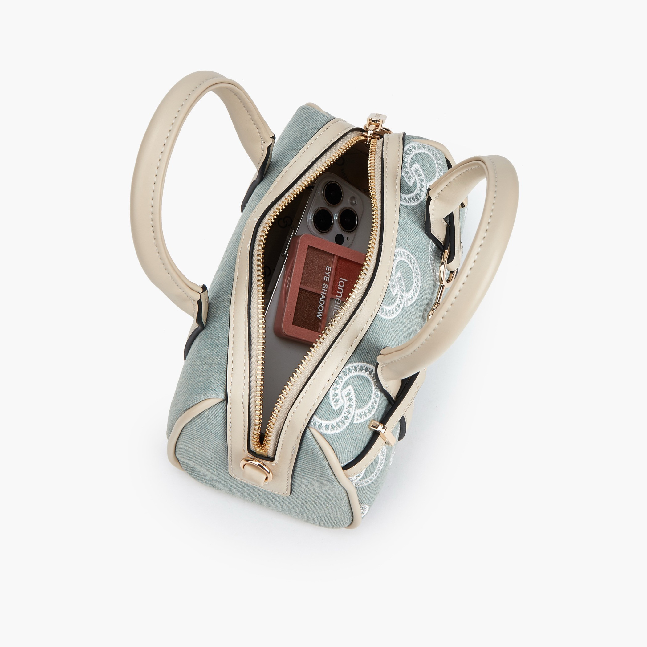 شنطة بولر بتطريز مونوجرام ومقبض مزدوج من سيليست-women-bagsandwallets-handbags-image-8