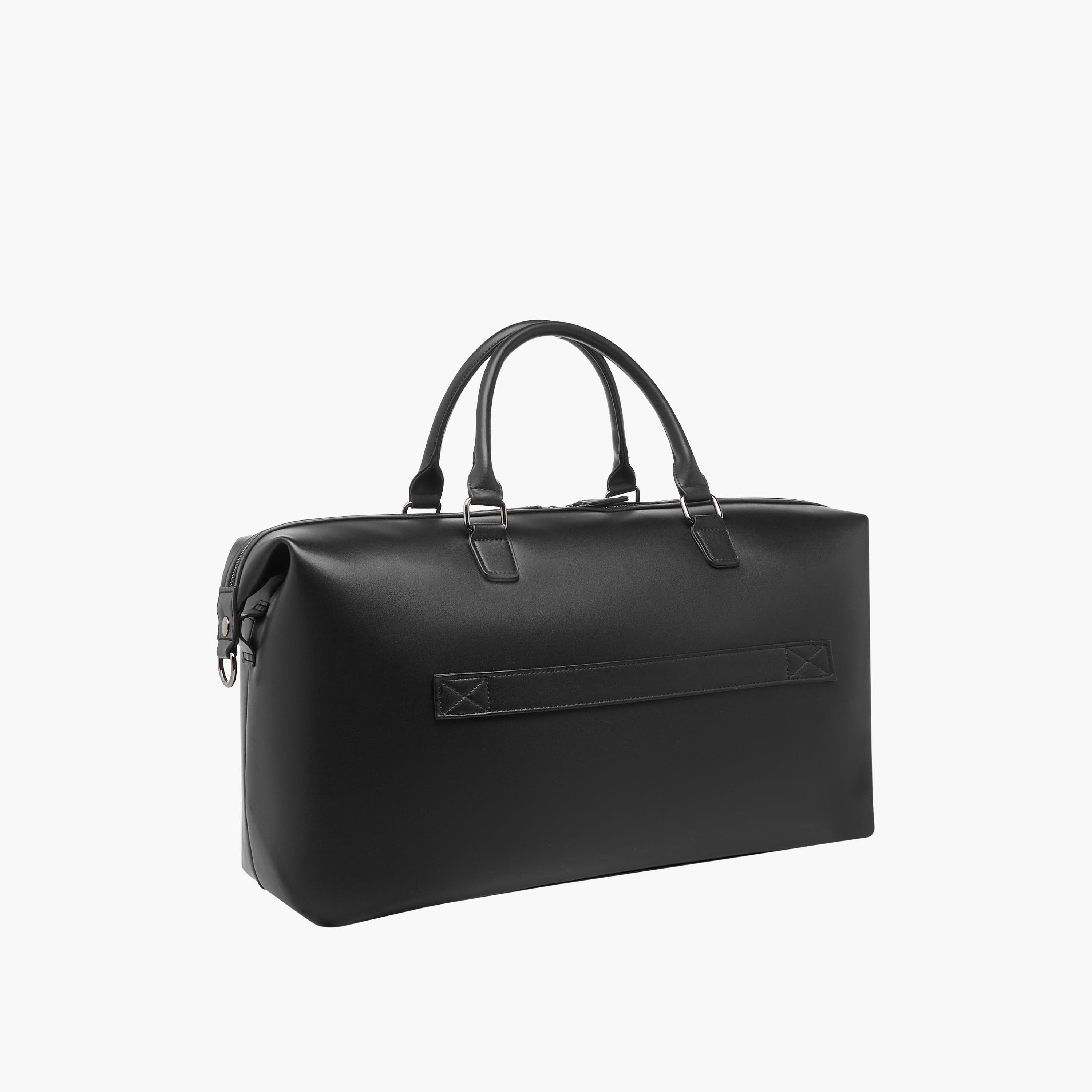Duchini Monogram Embossed Duffle Bag with Zip Closure and Detachable Strap-travel-luggagesandbags-dufflebags-image-4