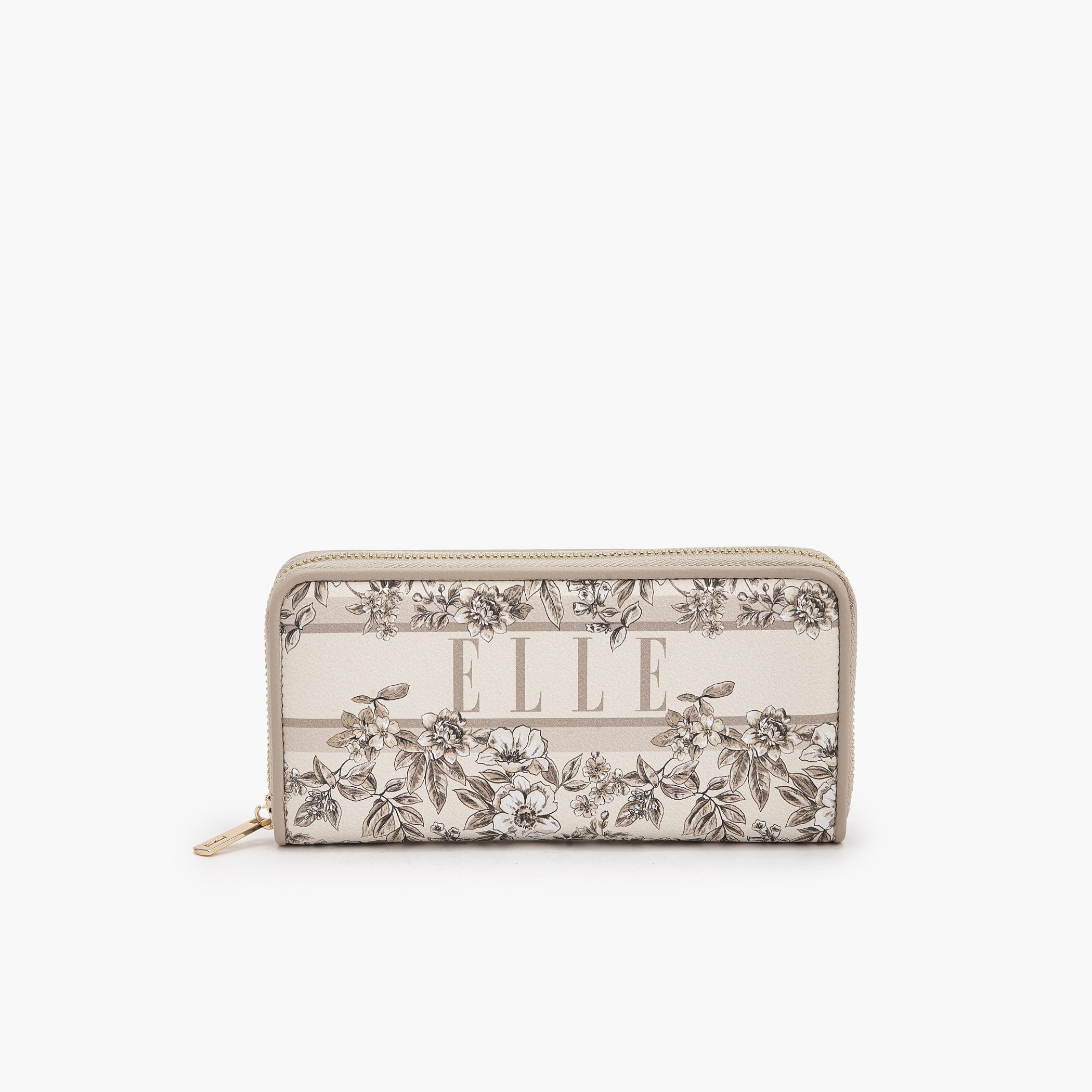 Elle Floral Print Wallet with Zip Closure-women-bagsandwallets-wallets-image-1
