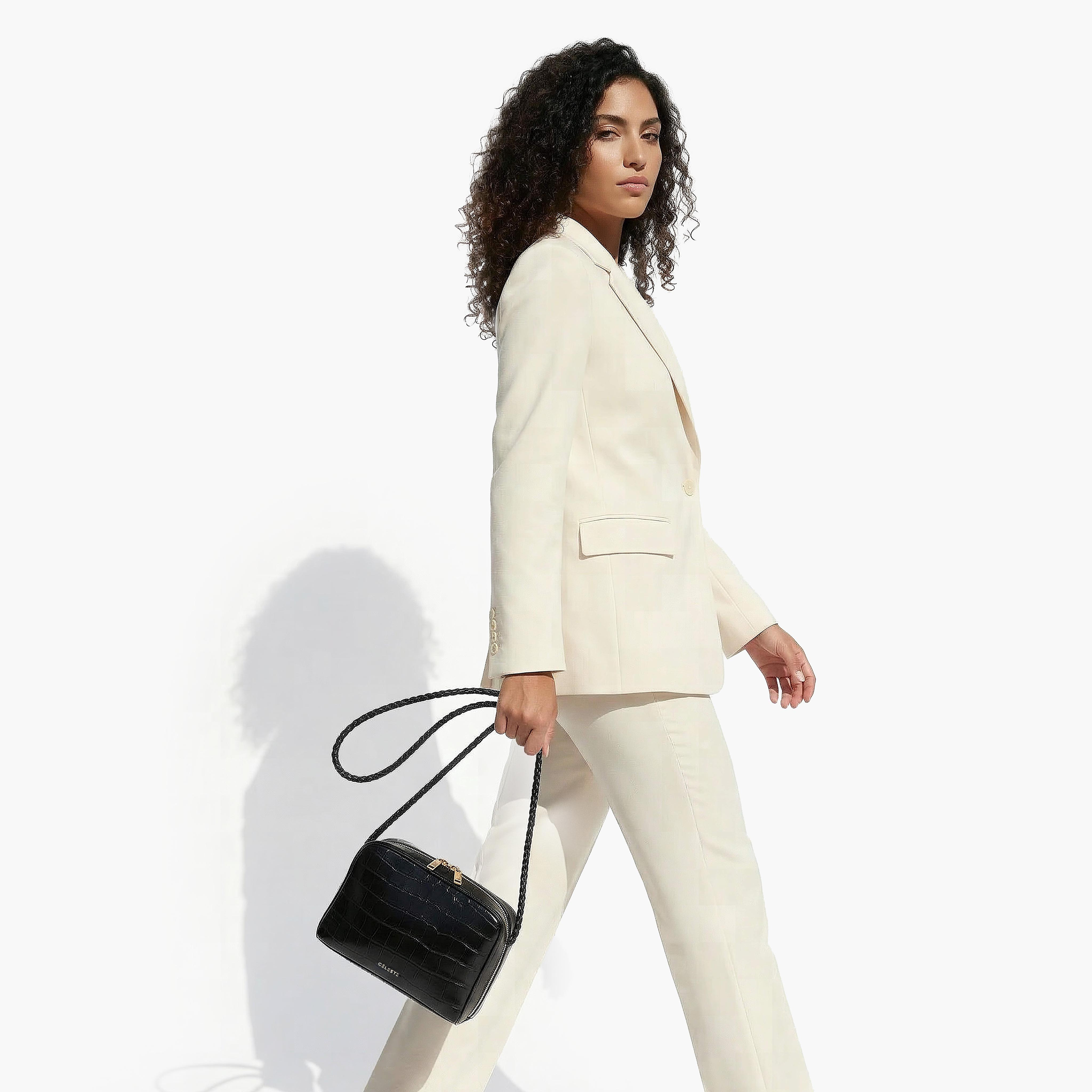 Celeste Textured Crossbody Bag with Zip Closure-women-bagsandwallets-handbags-image-2