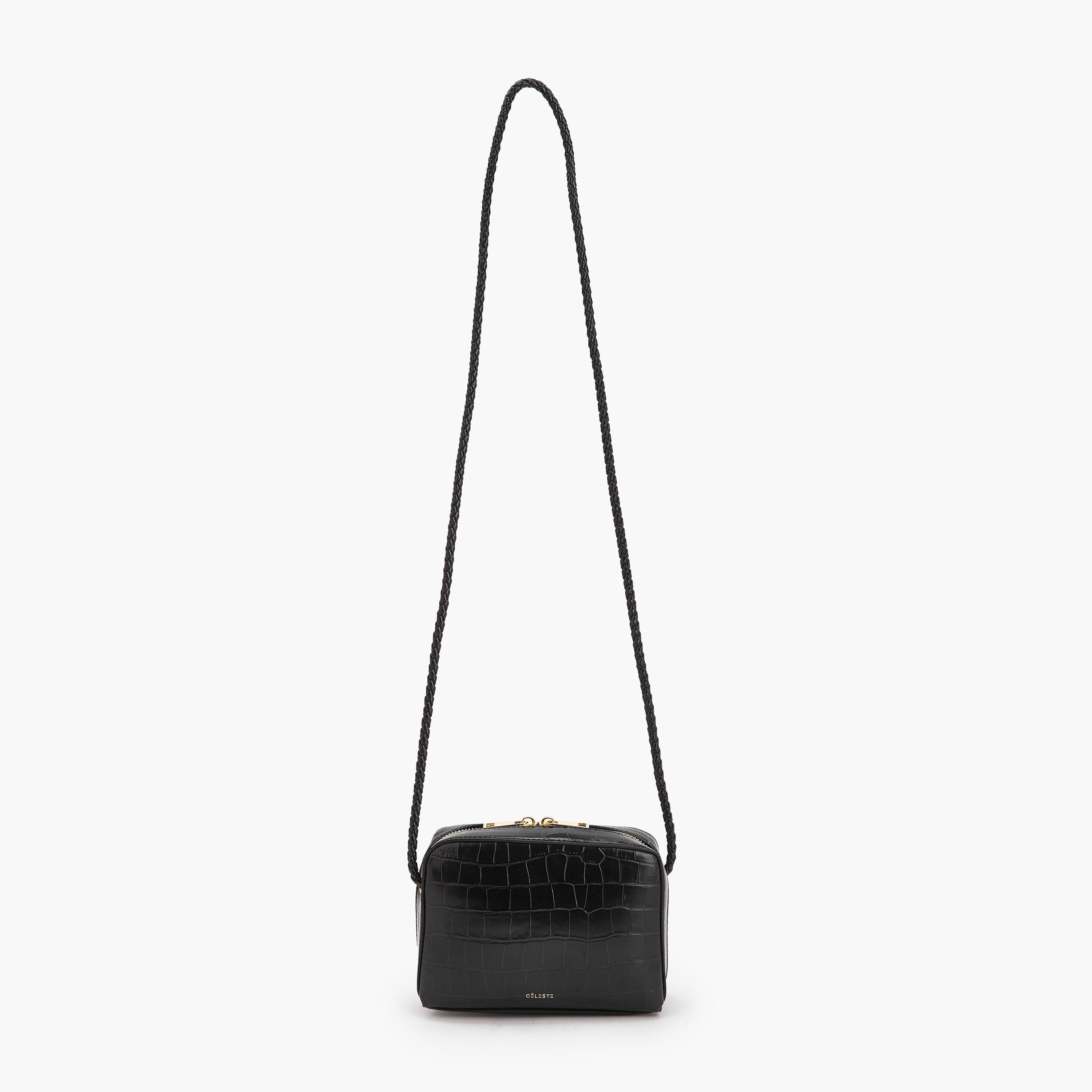 Celeste Textured Crossbody Bag with Zip Closure-women-bagsandwallets-handbags-image-3