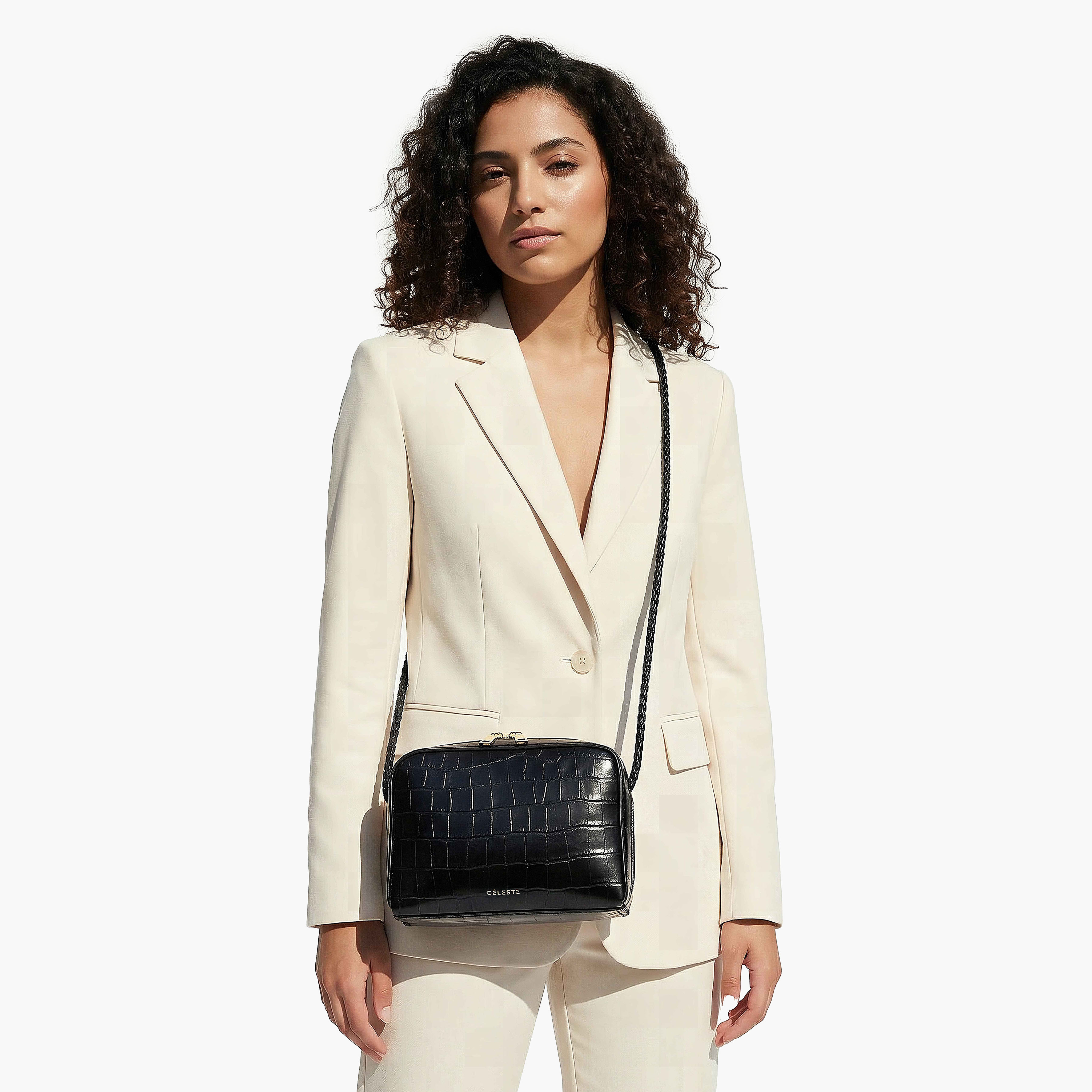 Celeste Textured Crossbody Bag with Zip Closure-women-bagsandwallets-handbags-image-8
