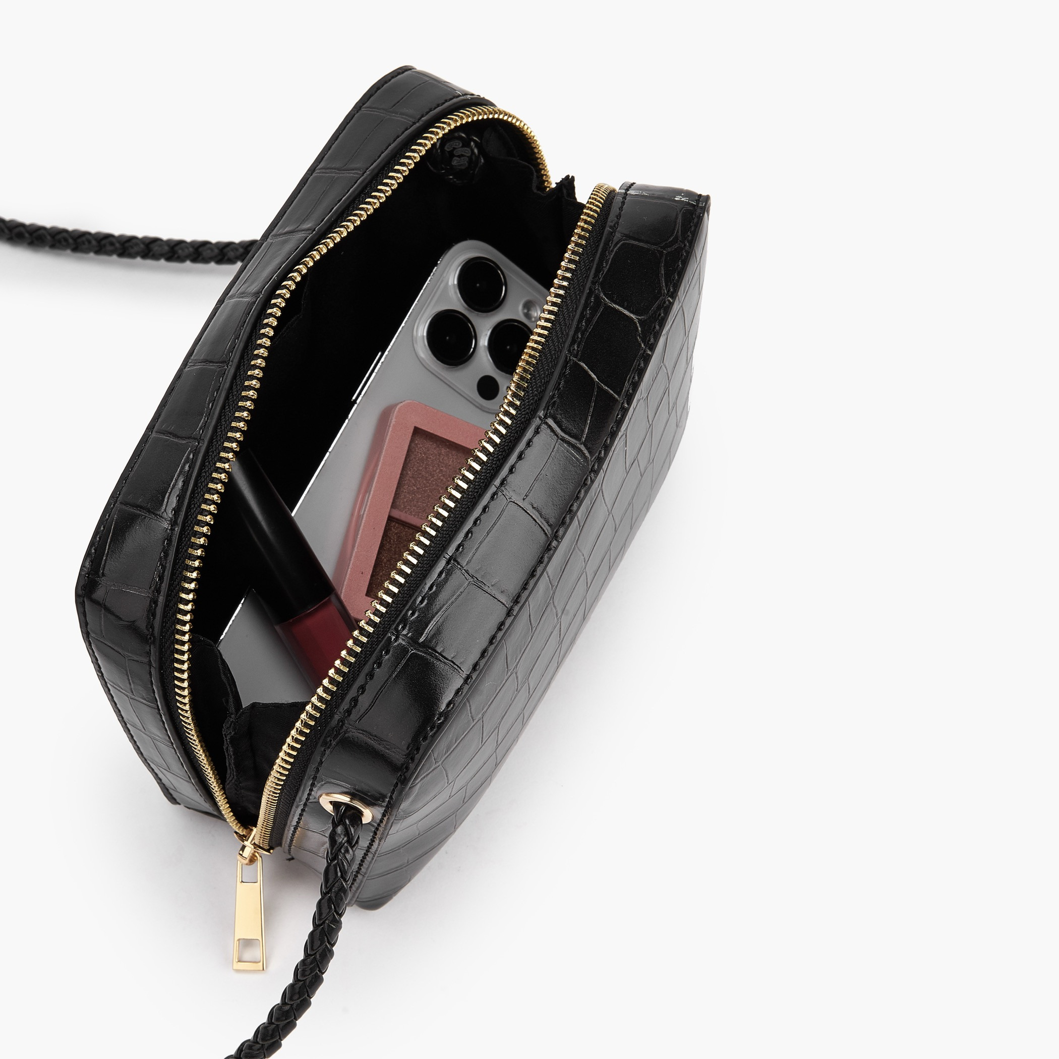 Celeste Textured Crossbody Bag with Zip Closure-women-bagsandwallets-handbags-image-9